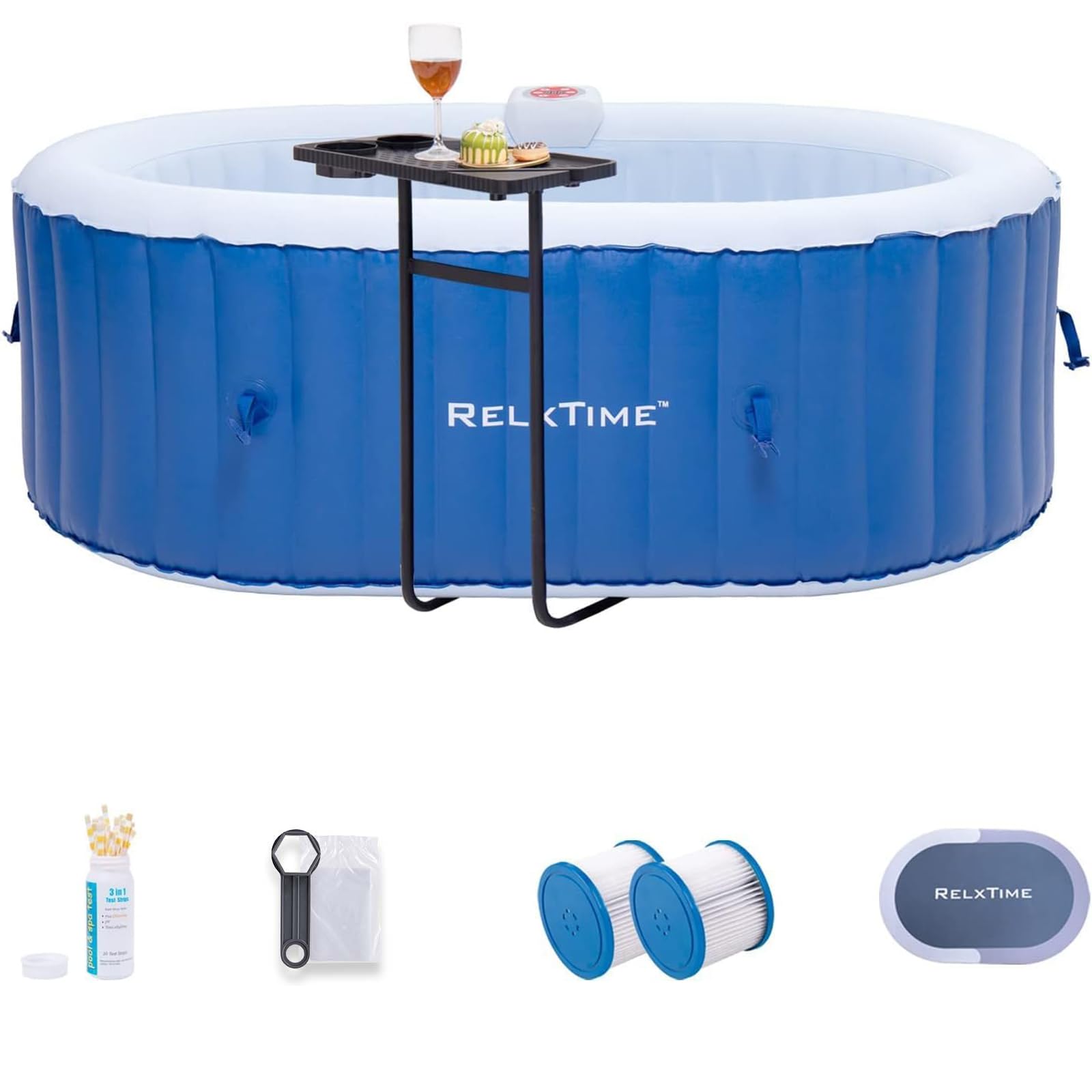 LTMATE LSLS005 100 Jet 2 -Person Inflatable Oval Hot Tub (Cover Included)