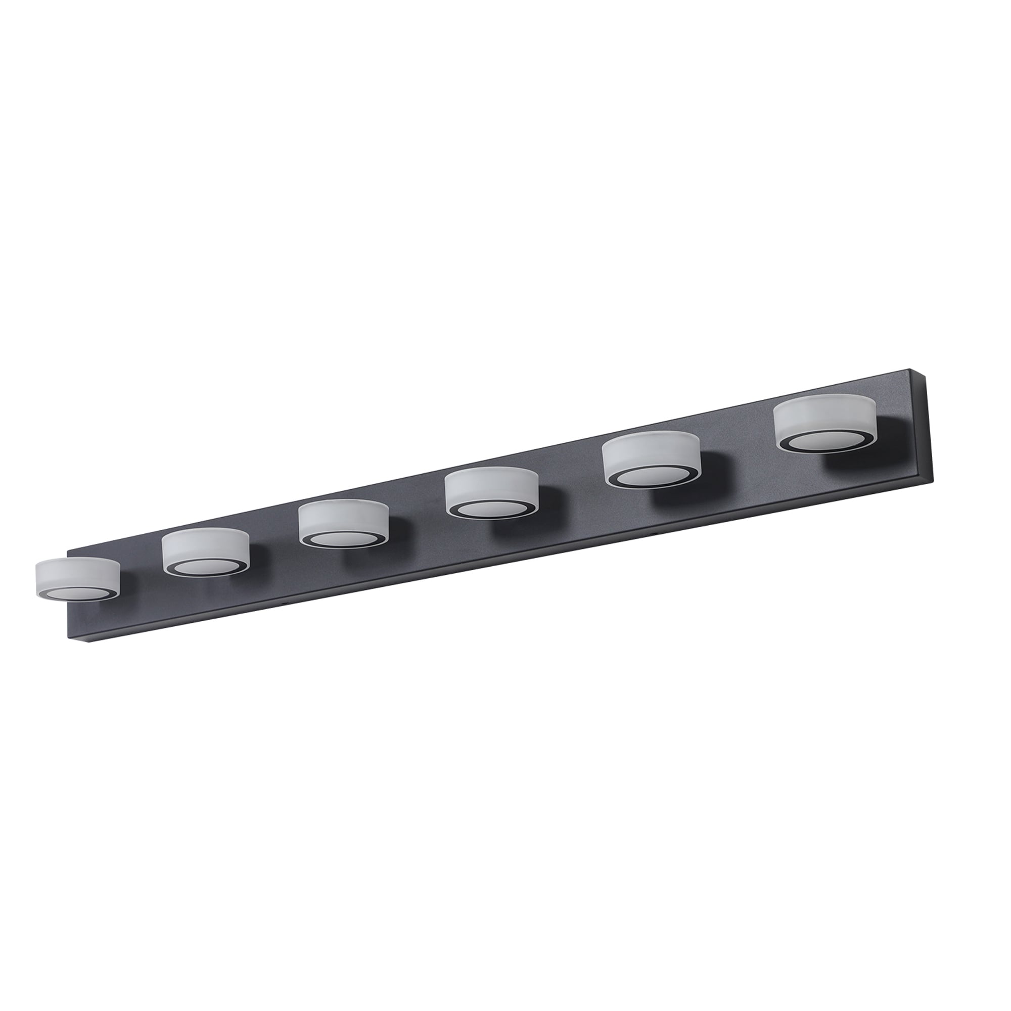 Gaierptone CRXTGCIHX6M Vanity Lights 44.9-in 6 -Light Black Integrated LED Modern/contemporary Vanity light