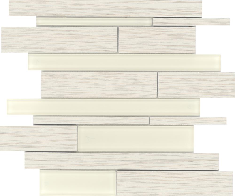 Emser F72THREIV1313MOL Thread 12-Pack Ivory Porcelain Border Tile (Common: 13-in x 13-in; Actual: 13.07-in x 13.07-in)