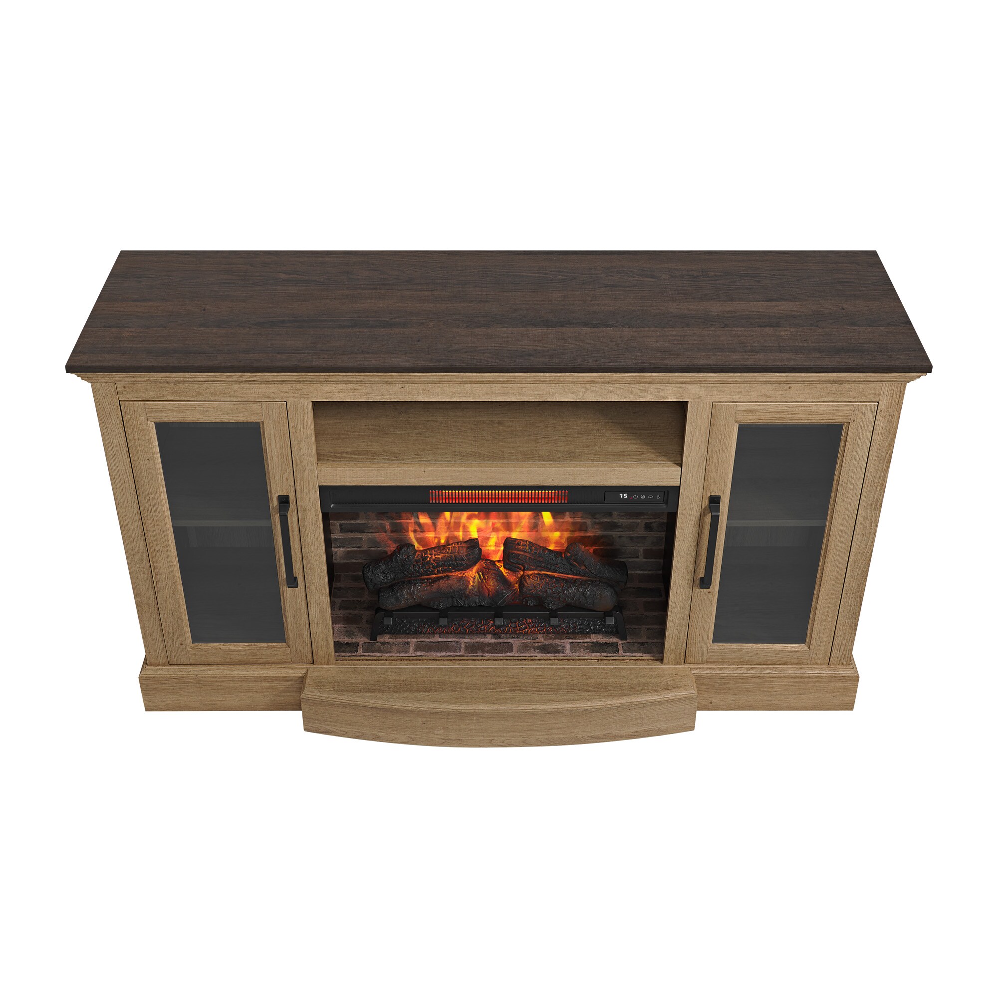 Allen Roth 62 In W Distressed Natural Oak With Aged Brown Oak Top   49816198 