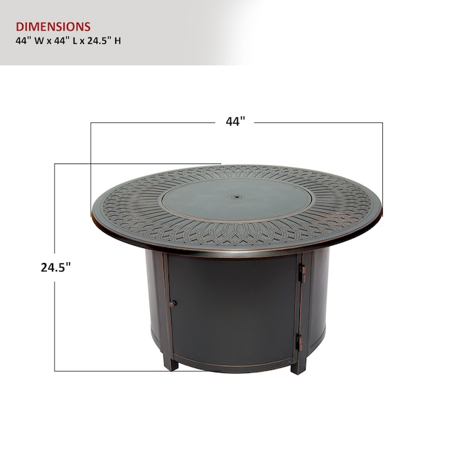 Gas Fire Pits Department At, Hampton Bay 44 Fire Pit Cover