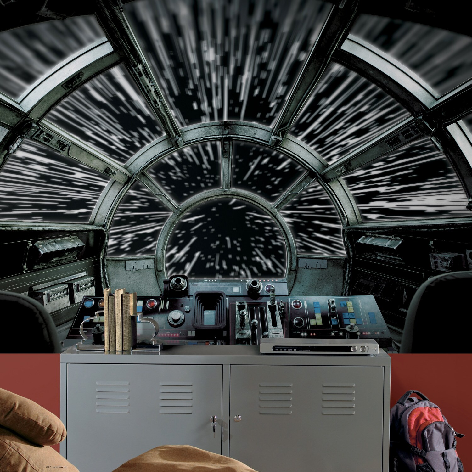 RoomMates Star Wars Millennium Falcon Peel and Stick Mural in the Wall  Murals department at