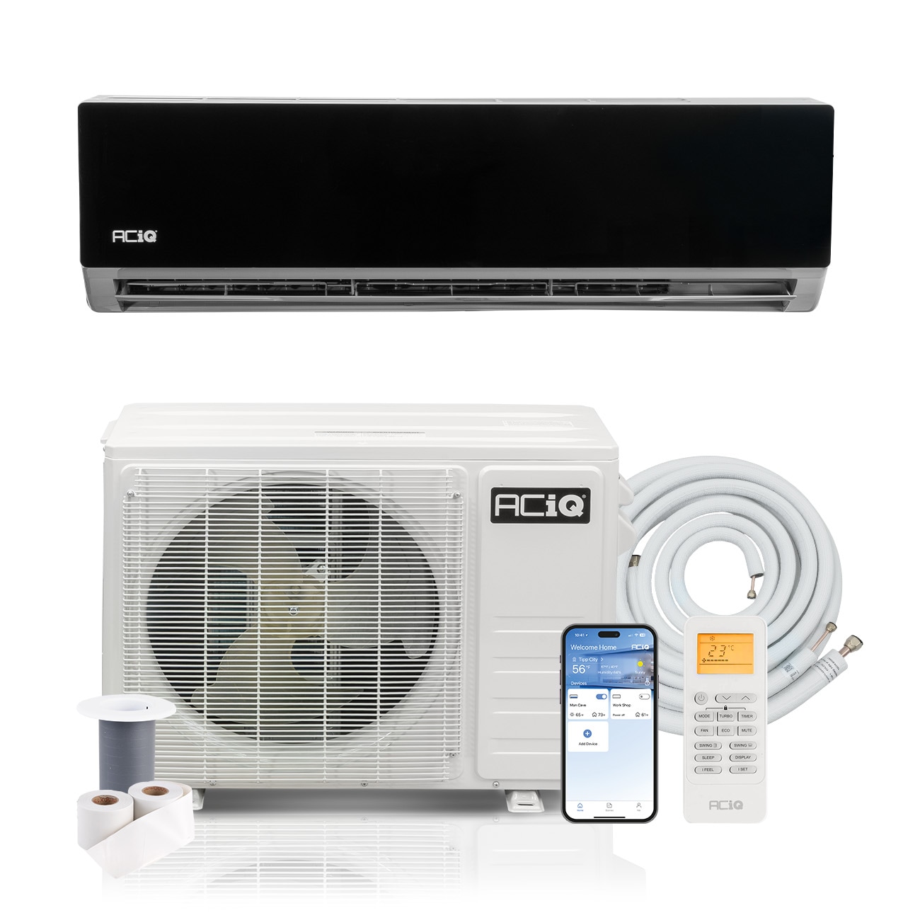 ACiQ Essentials 1 zone 18000-BTU Ductless Mini Split Air Conditioner Heat Pump Included with 230-Volt