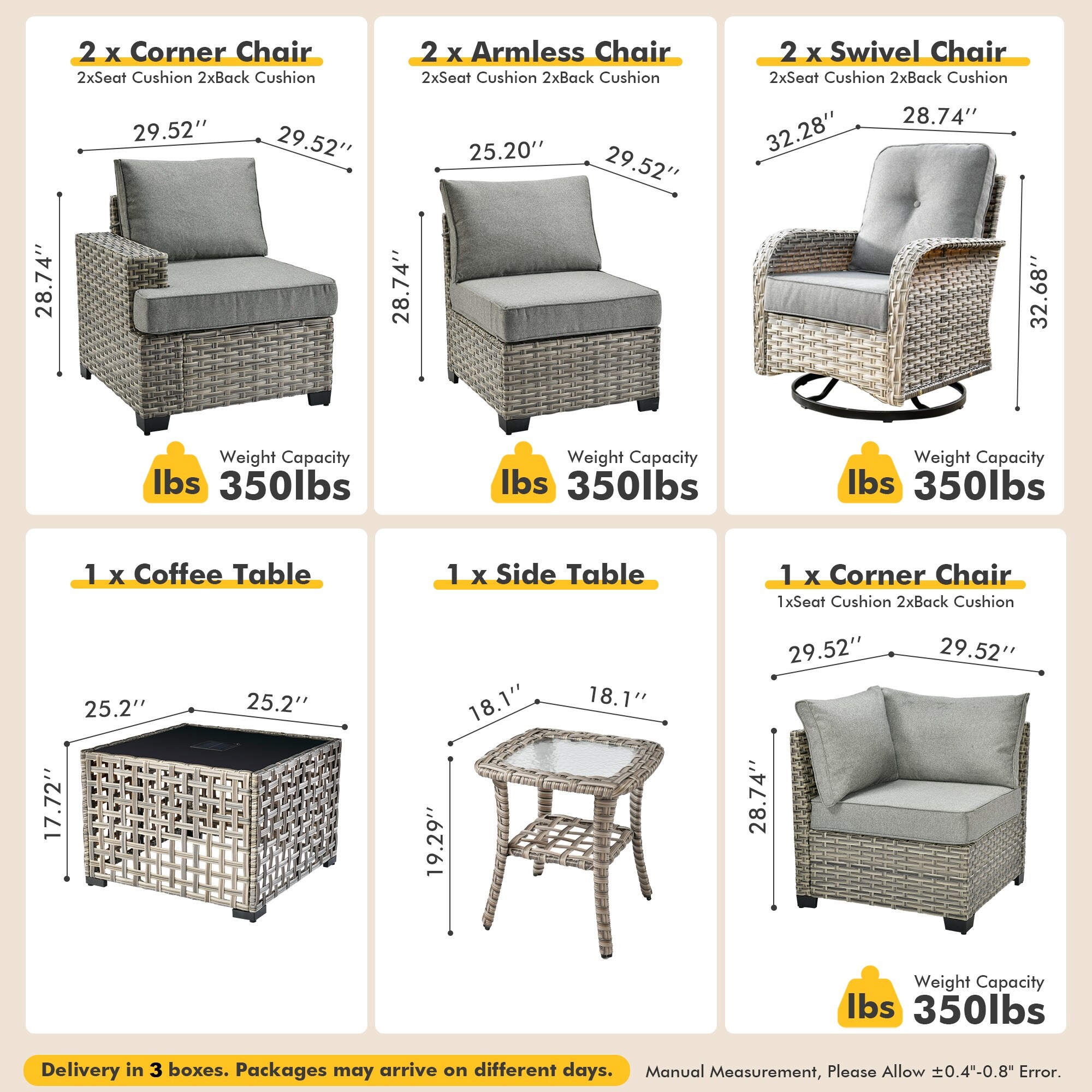 XIZZI XITBS207C4-VNCRC Patio-Sofas-Daybeds - View #8