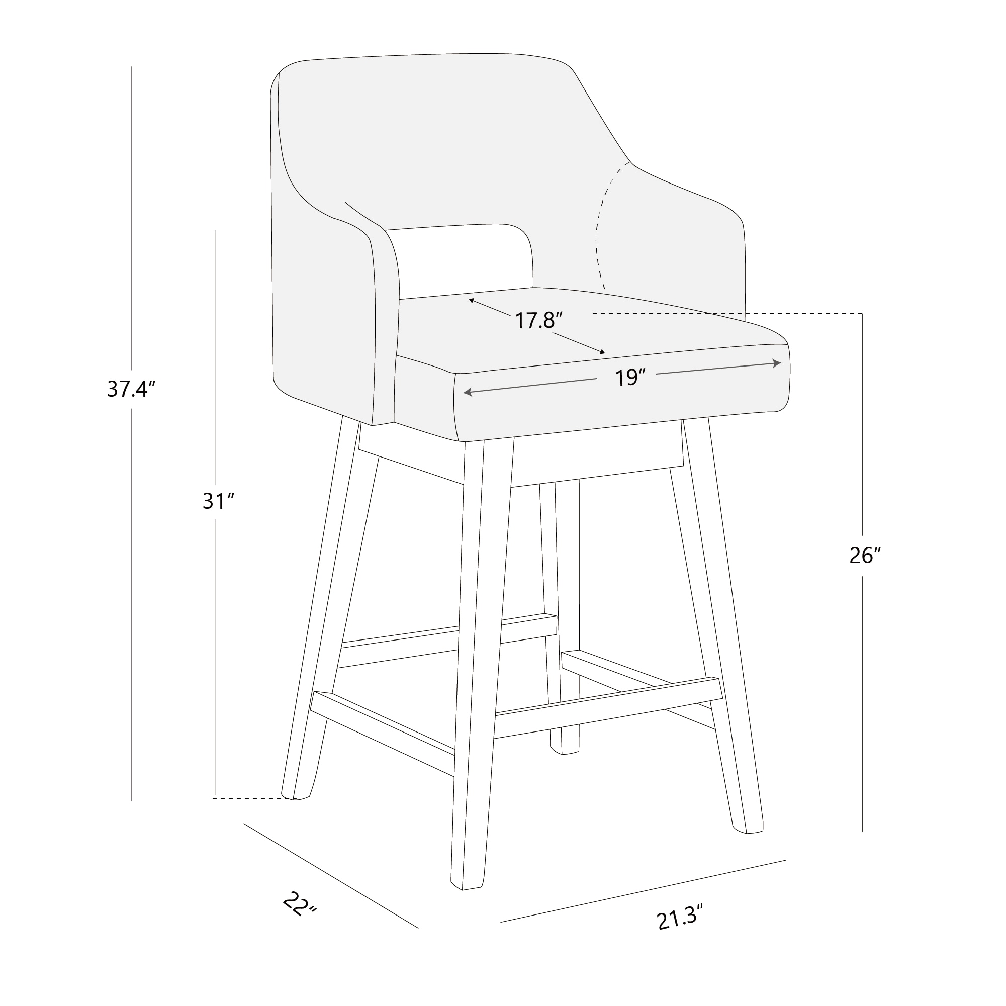Circle 55 LWSY1279-PU6016 stools - View #9
