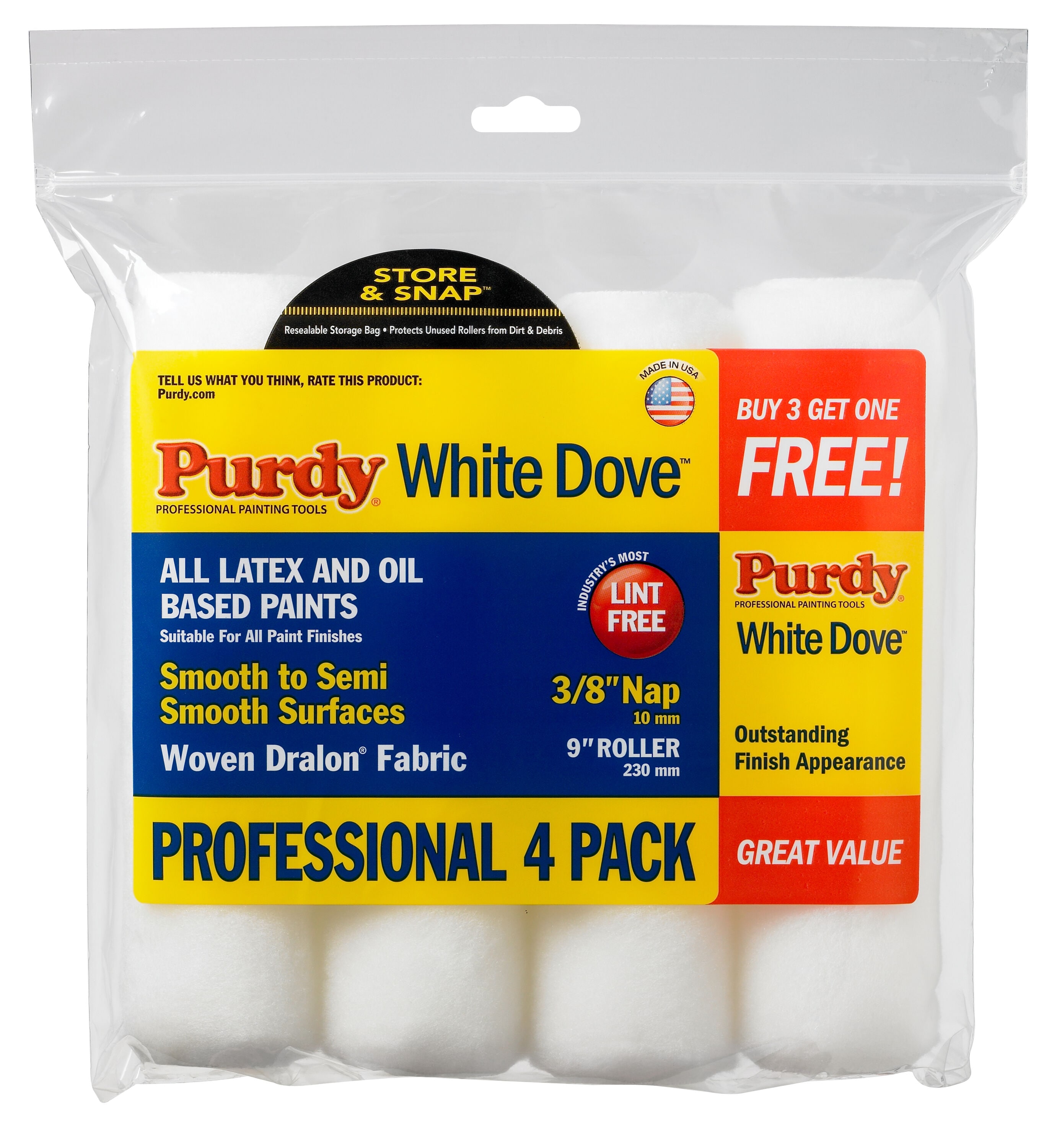 Purdy 4-Inch Paint Sponge Applicator for Oil, Latex, Urethanes, and  Varnishes - Natural Material, Soap and Water Clean Up in the Specialty  Paint Applicators department at