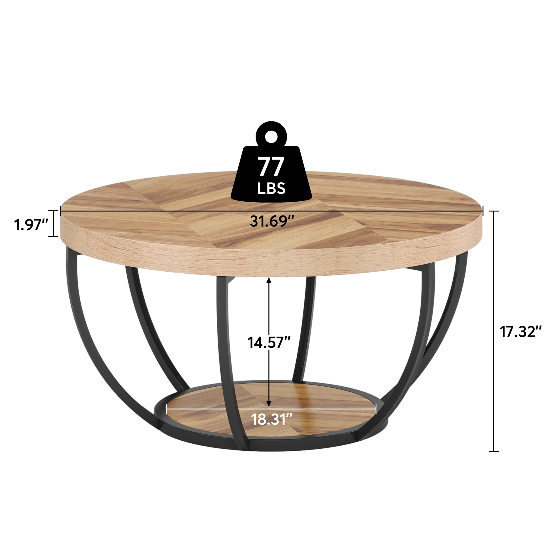 Tribesigns LWFD-NY036 Coffee-Tables - View #11