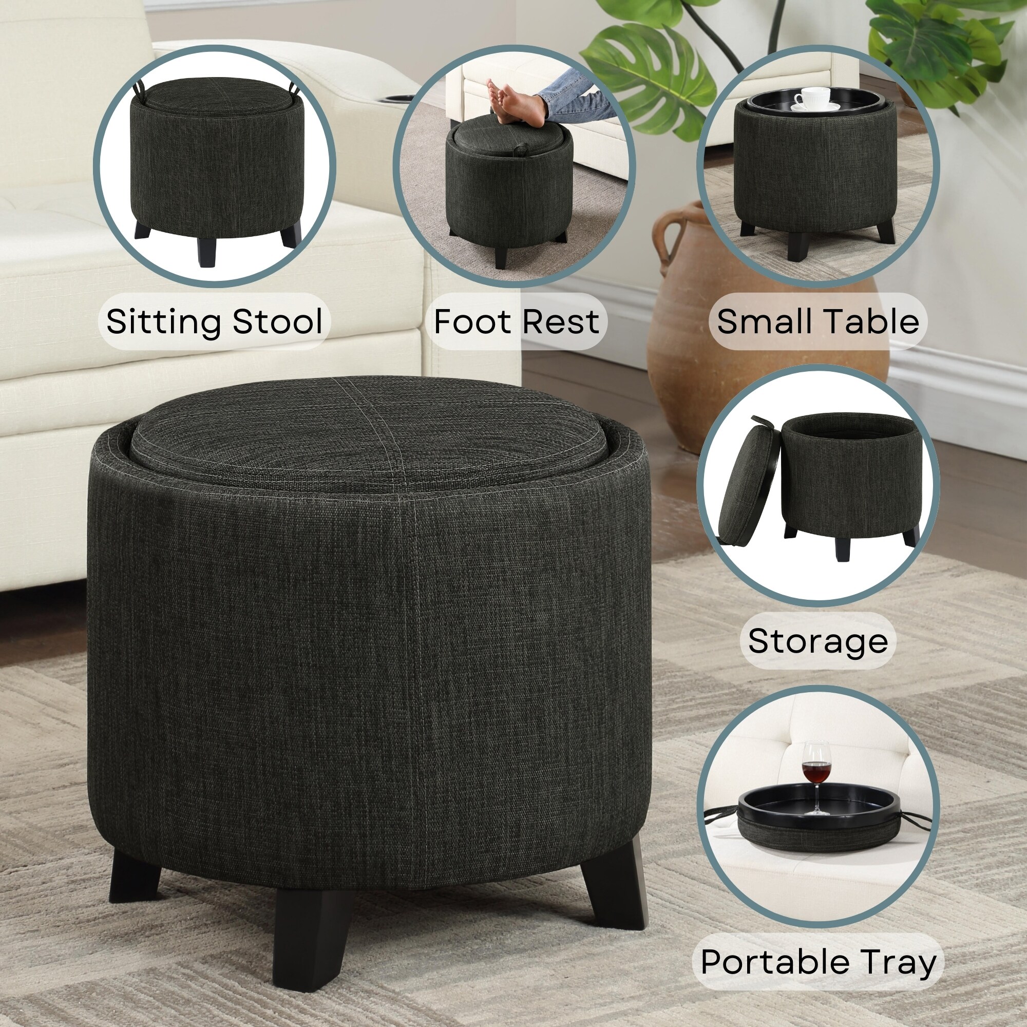 Convenience Concepts R8-219 Indoor-Ottomans - View #3