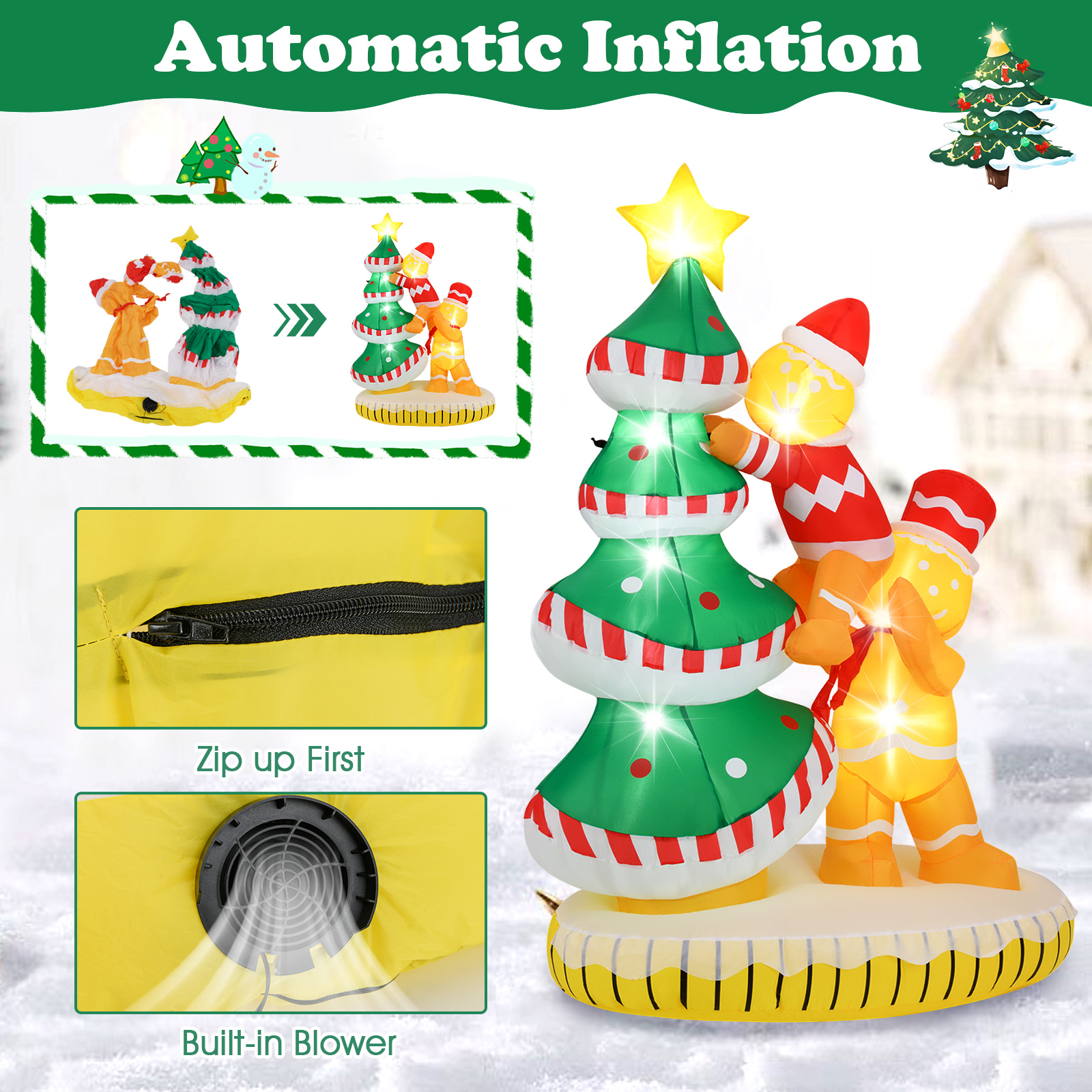 WELLFOR TX-HGY-10005US Christmas-Inflatables - View #5