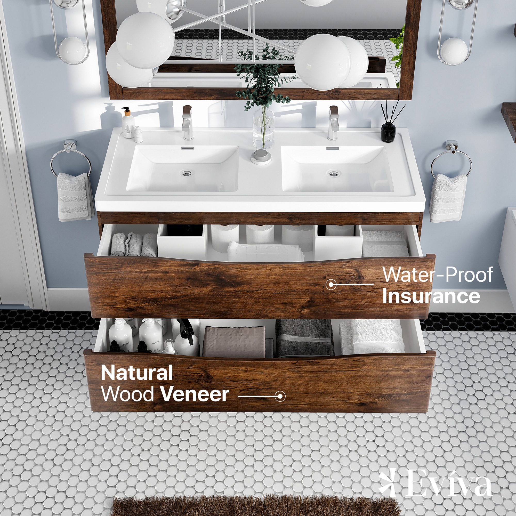 Eviva EVVN12-DS-48RSWD-WM Bath-Vanity-Combo - View #3