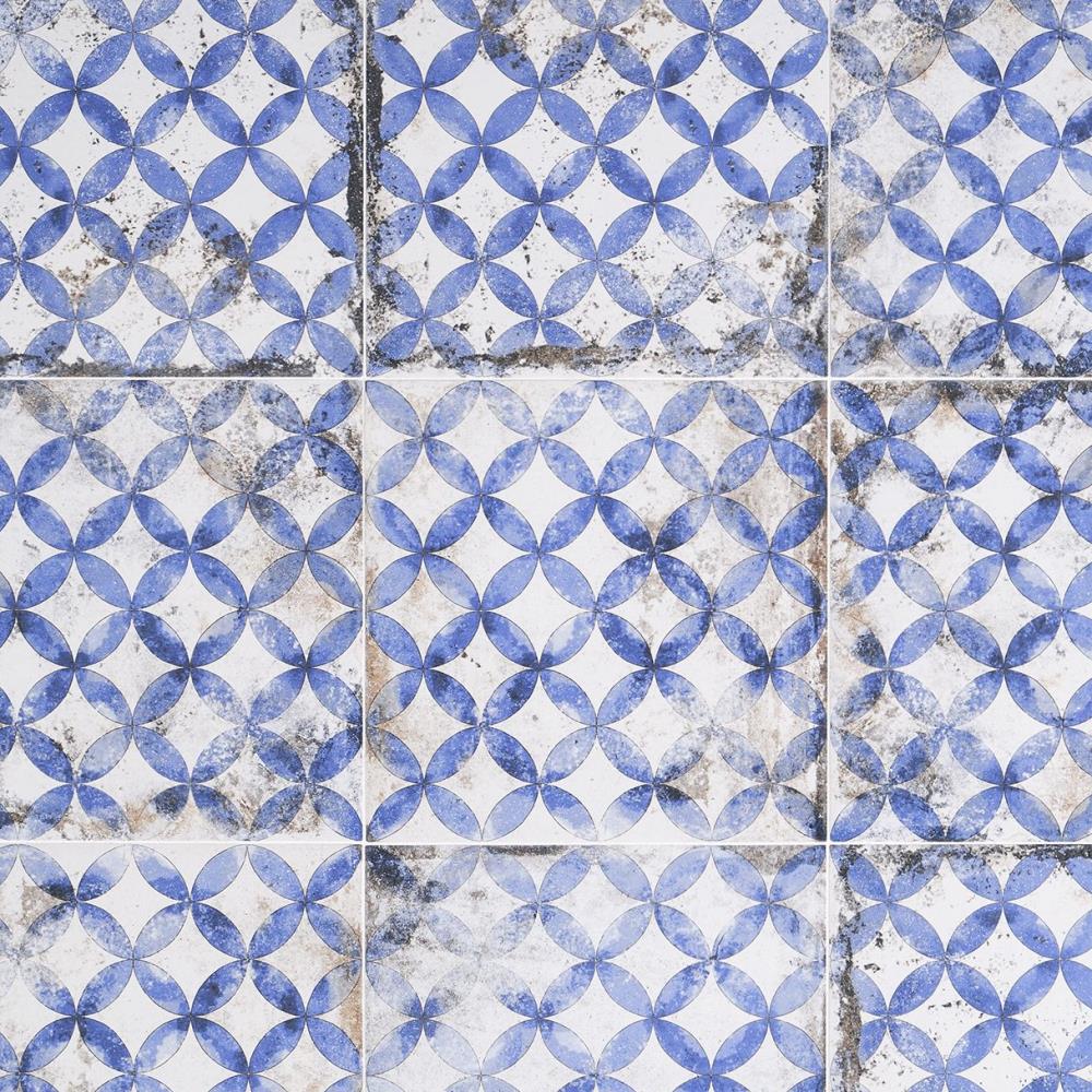 Gorham 8x8 Blue Matte Porcelain Encaustic Tile