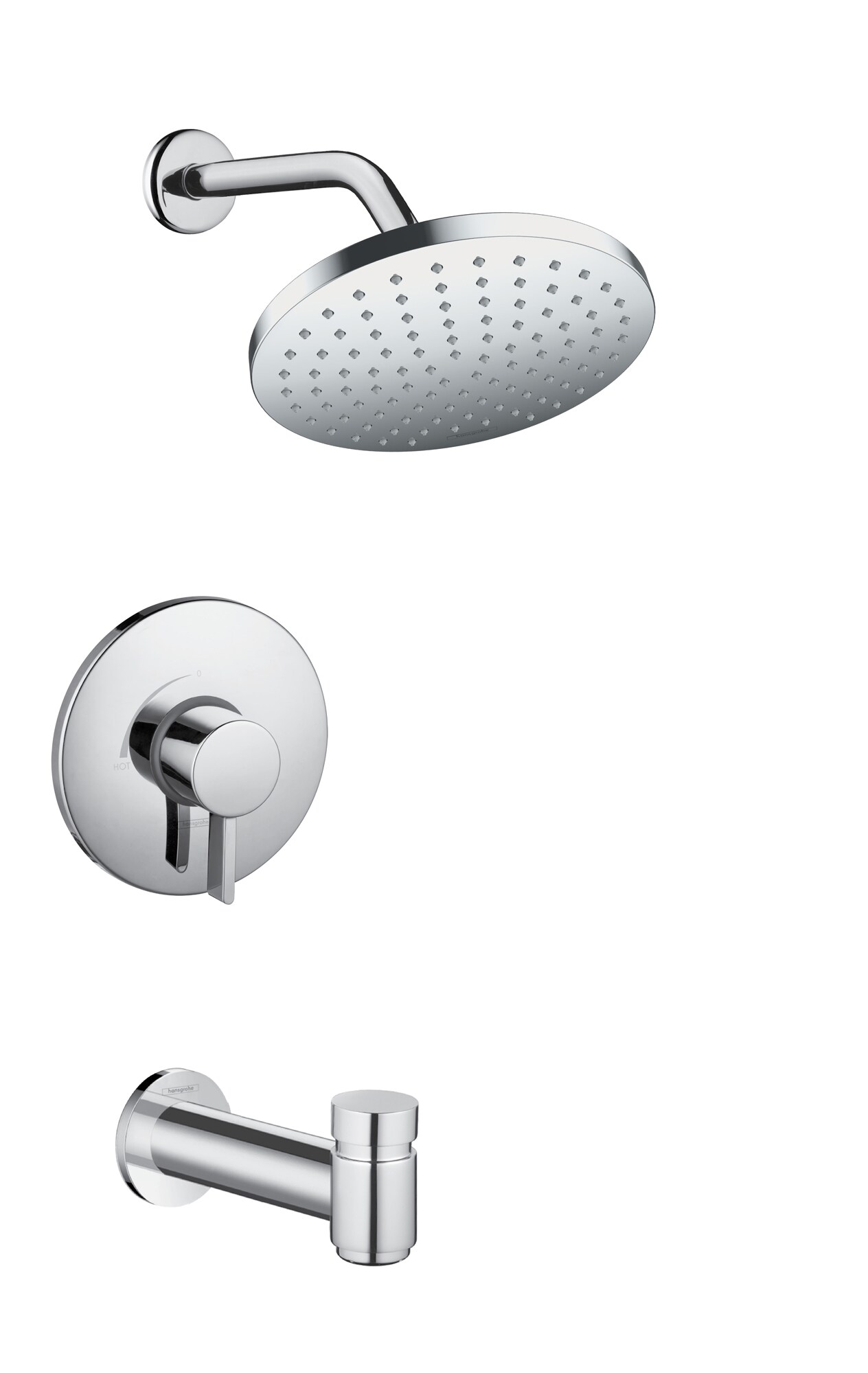 Hansgrohe 04957000 Vernis Blend Chrome 1-handle Single function 9.1-in Rectangle Shower Faucet