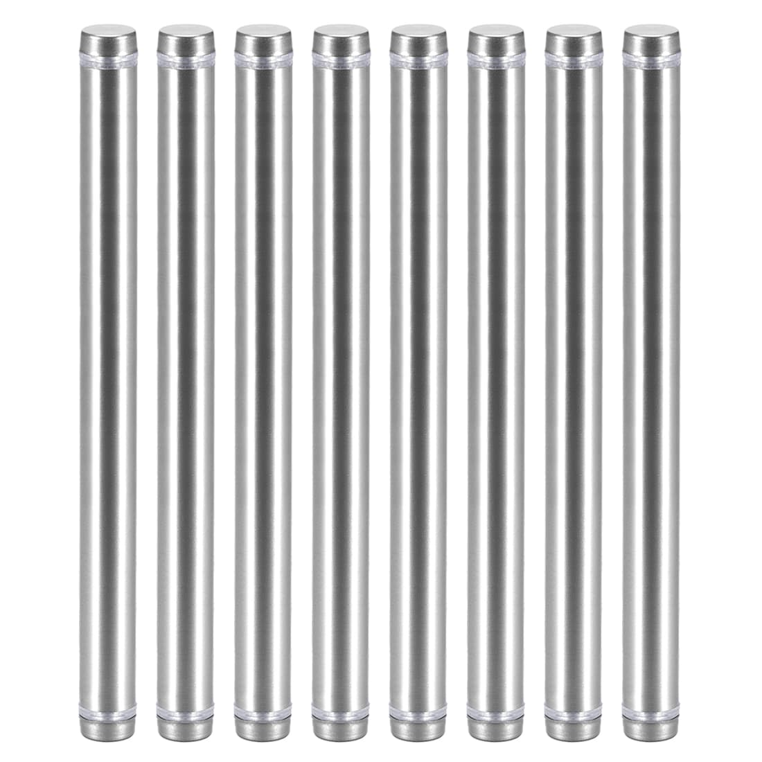 Unique Bargains 1/2 Dia x 6-1/16inch(12x154mm) Double Head Standoff Screws Acrylic Glass Nails 8pcs #S25072800UX9697