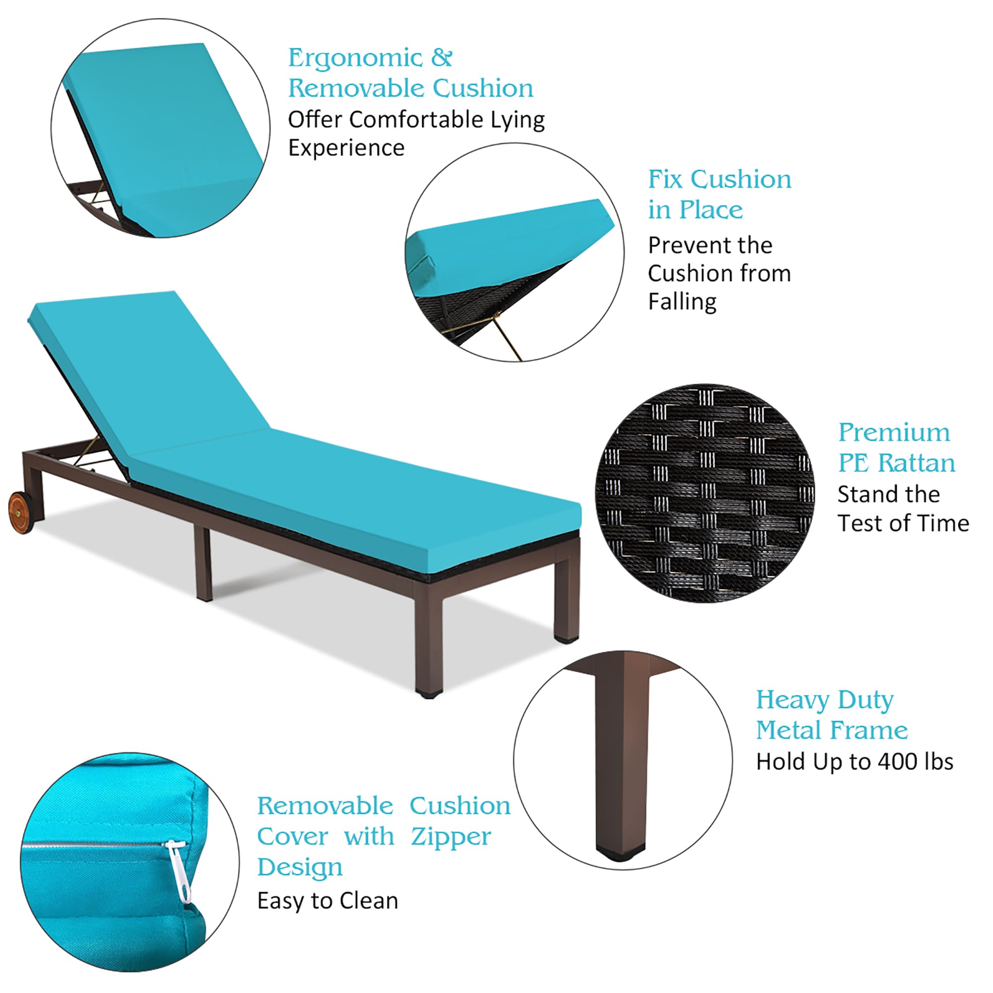 Costway HW63222TU Patio-Chairs - View #7