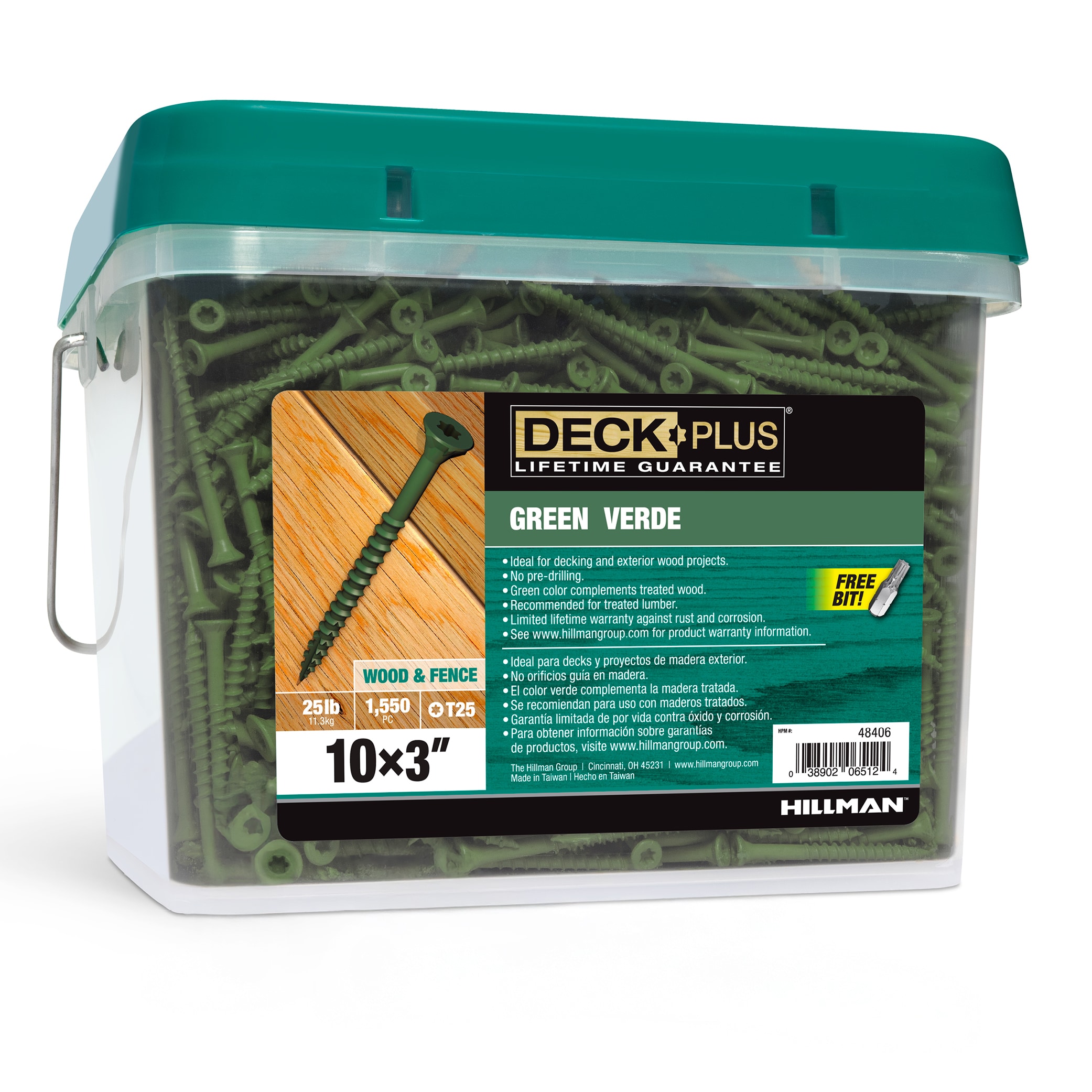 Deck Plus 48406 #10 x 3-in Wood to wood Deck Screws ( 1550 -Per Box )