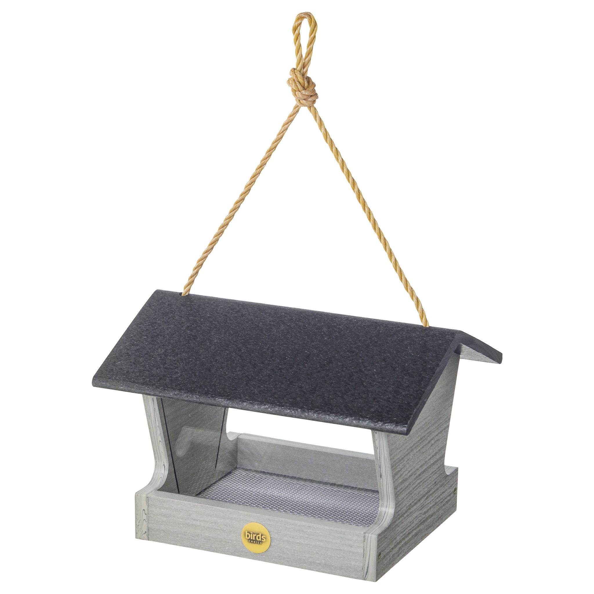 BIRDS CHOICE Modern Farmhouse Medium Hopper Feeder in Driftwood