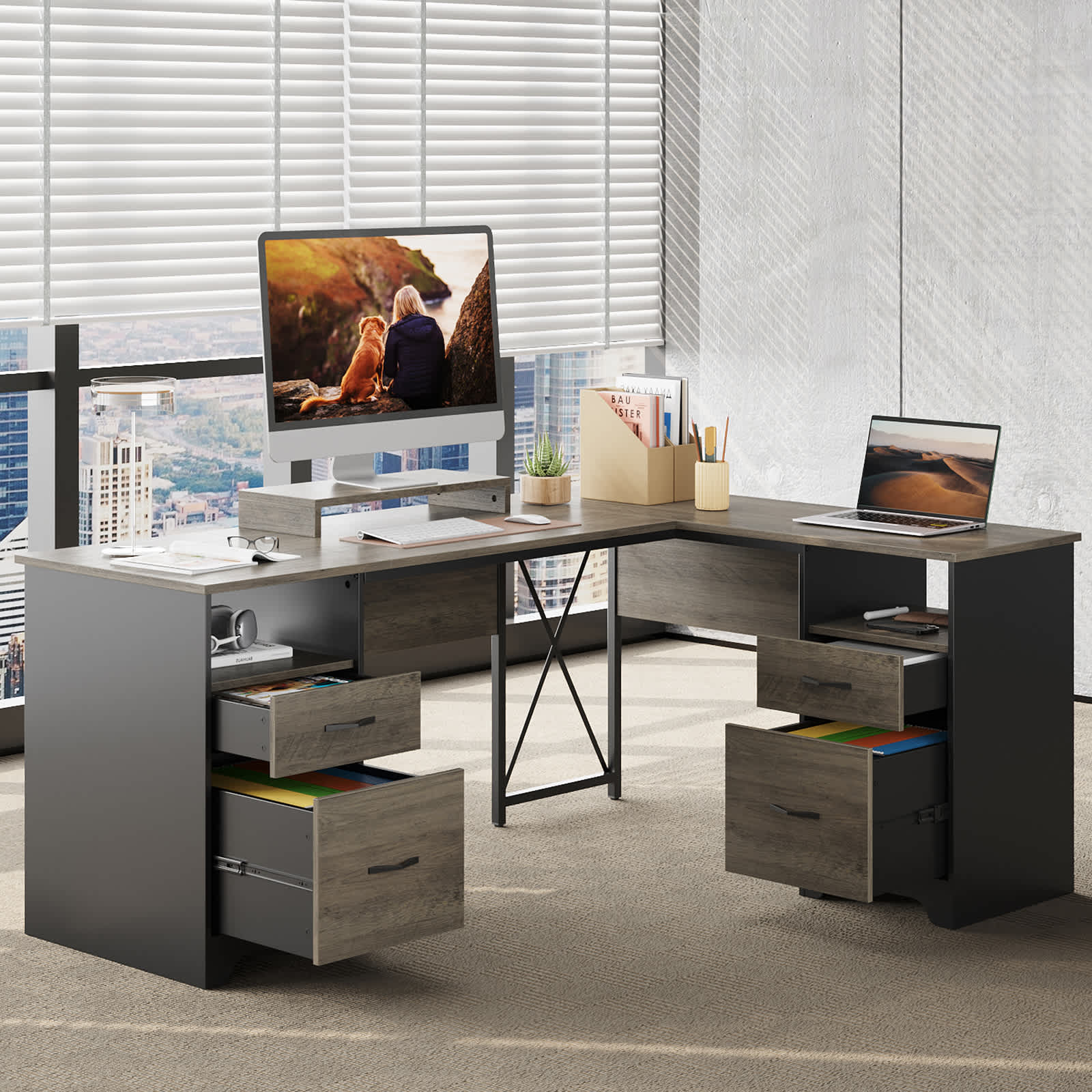 Bestier LOW-H104715P-GRW desks - View #8