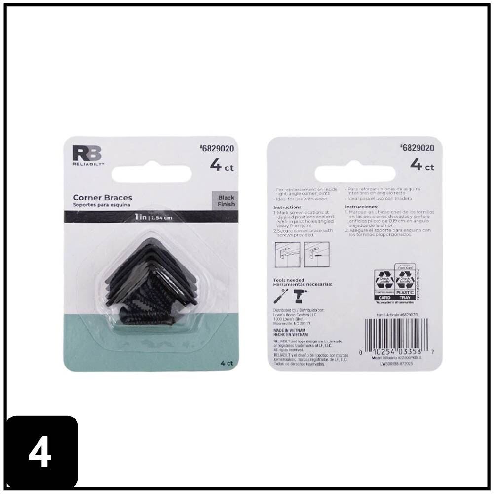 RELIABILT 22500PKBLG Mending-Plates-Brackets-Braces - View #5
