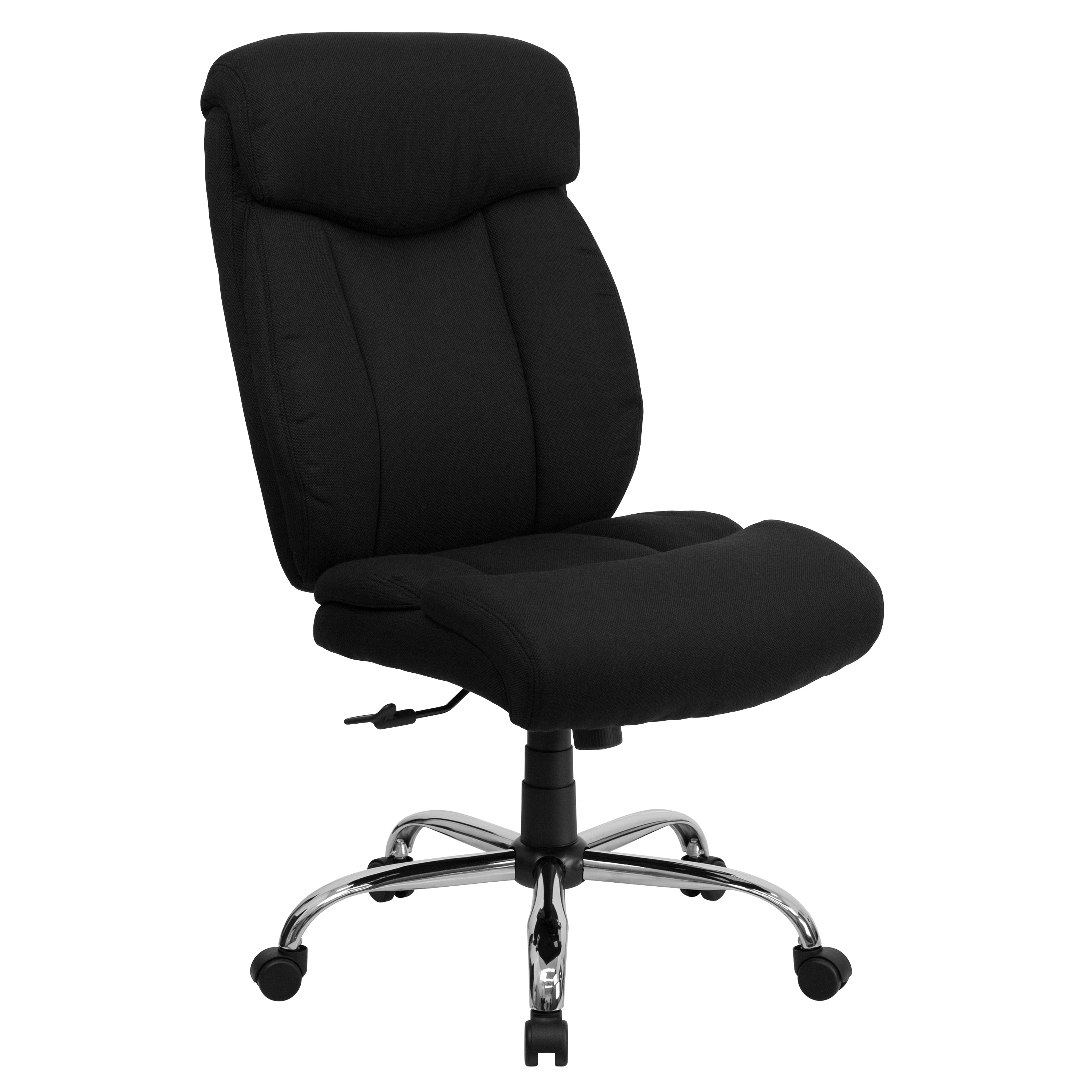Flash Furniture 847254033114 HERCULES Black Fabric Contemporary Adjustable Height Swivel Fabric Desk Chair