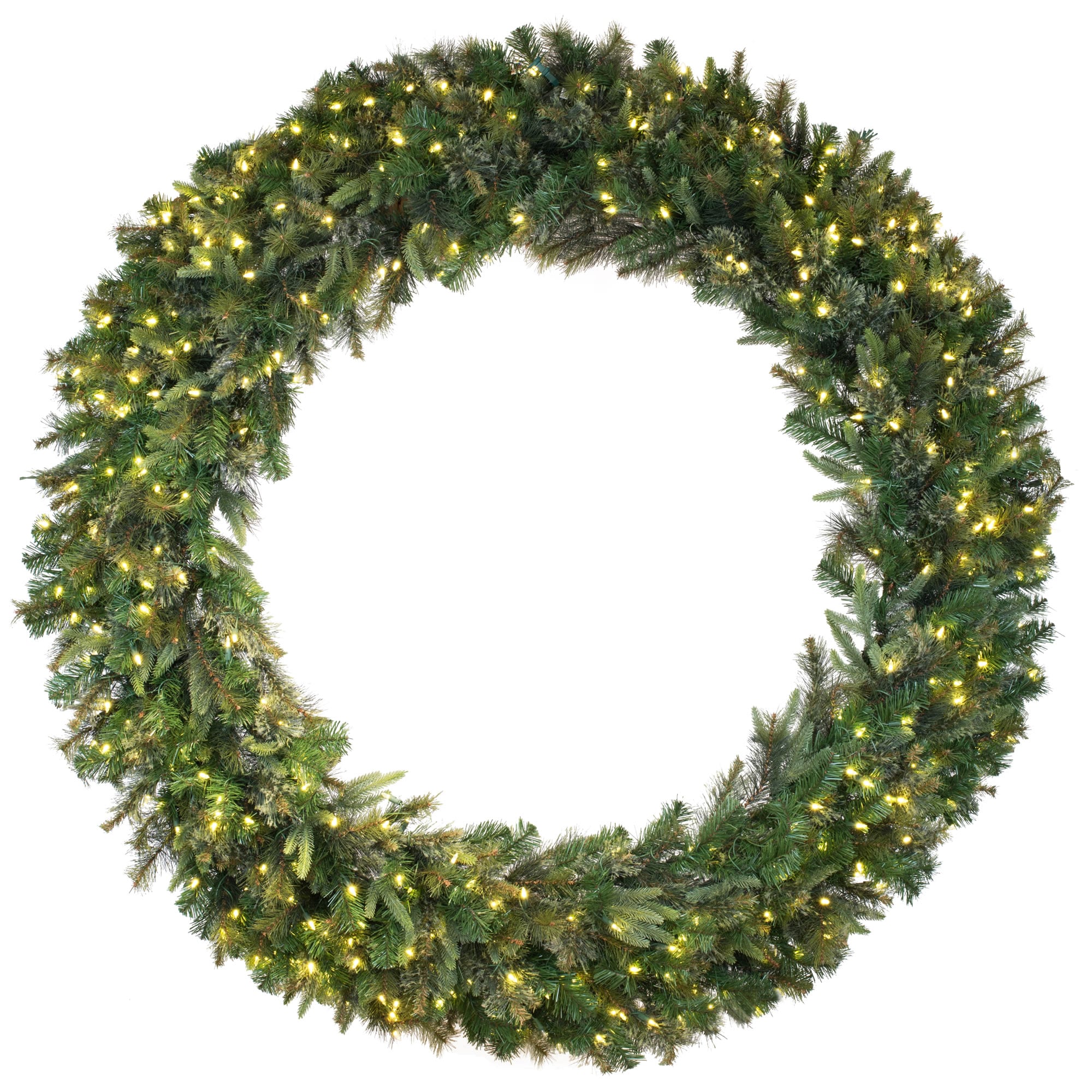 Vickerman A118361LED 60-in Pre-lit Indoor Green Pine Artificial Christmas Wreath