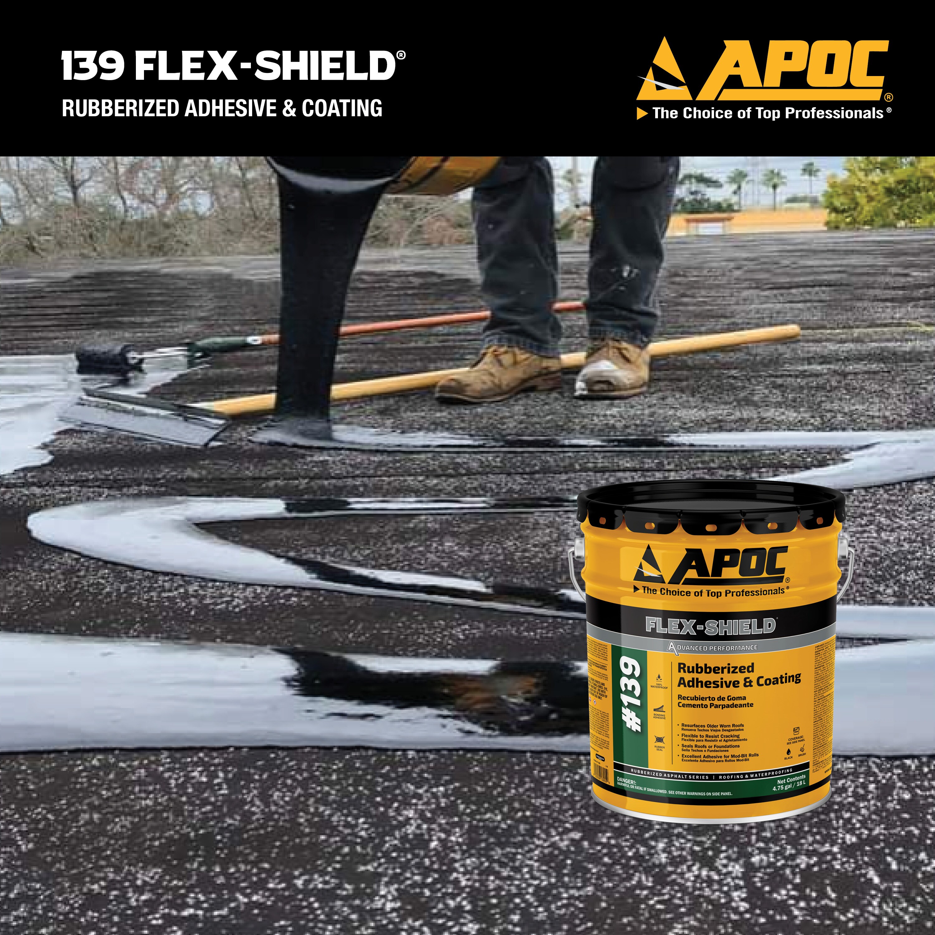 APOC Flex-Shield ULTRA 4.75-Gallon Waterproof Roof Sealant In The Roof ...