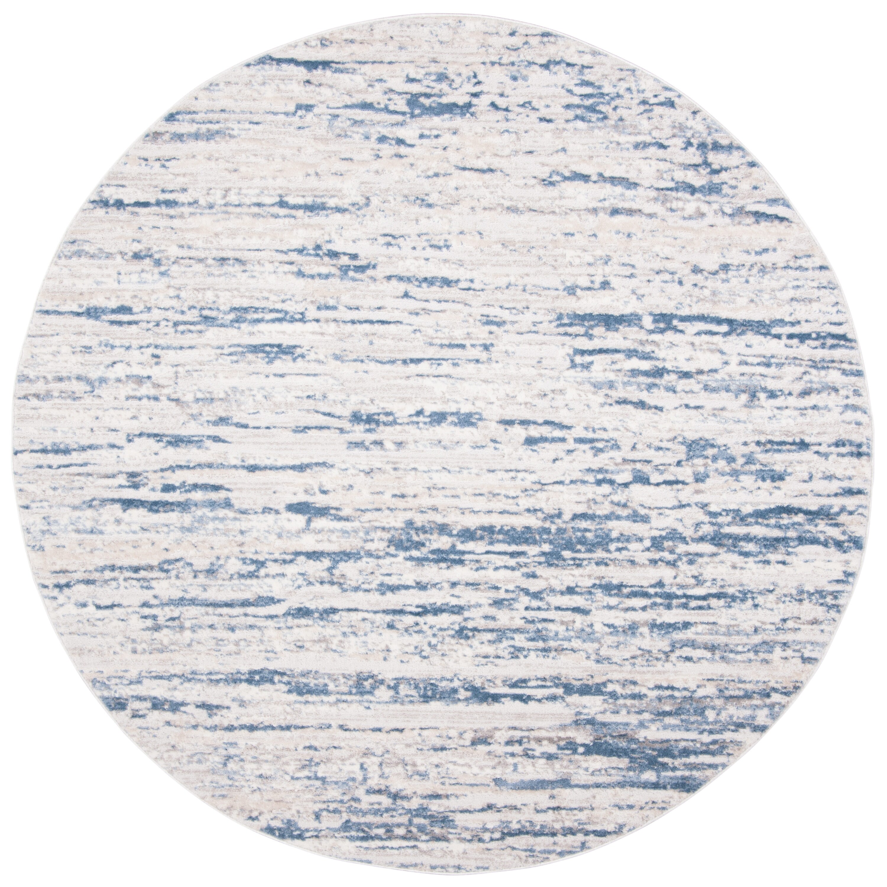 Safavieh ALA768A-9R Amelia Vento 9 x 9 (ft) Loomed Synthetic Ivory/Blue Round Indoor Abstract Area rug