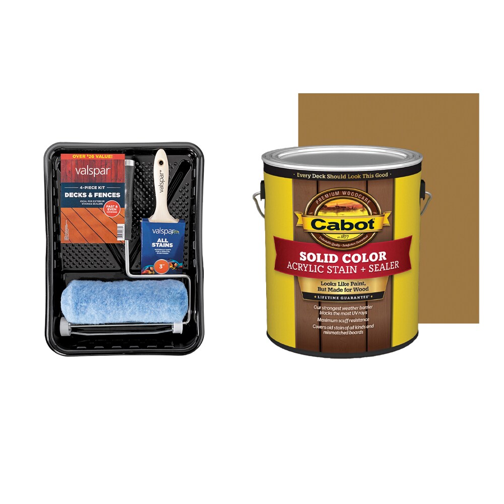 Valspar Solid Simply Cedar Exterior Stain Project Kit