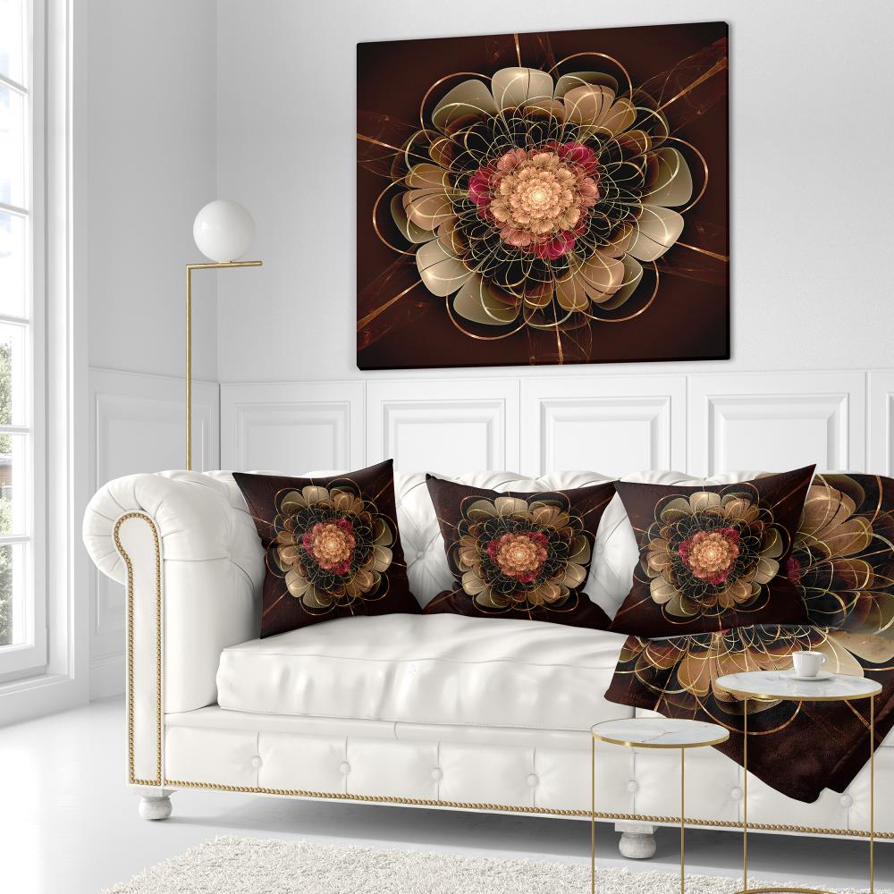 Designart CU15017-16-16 16-in x 16-in Red Square Indoor Decorative Pillow