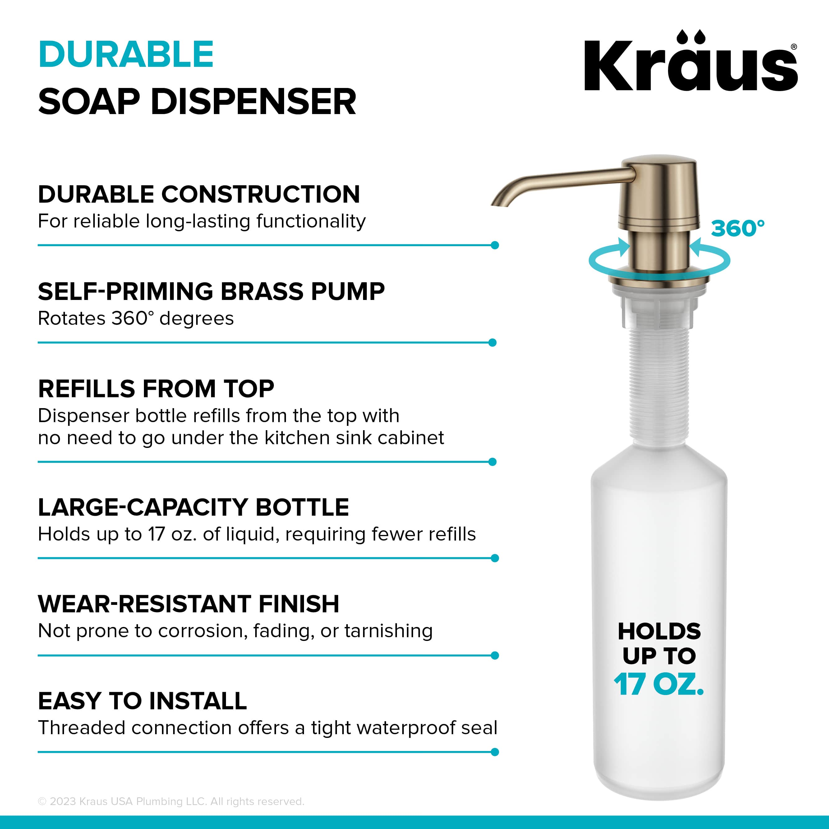 Kraus KSD-31SFACB Soap-Lotion-Dispensers - View #8