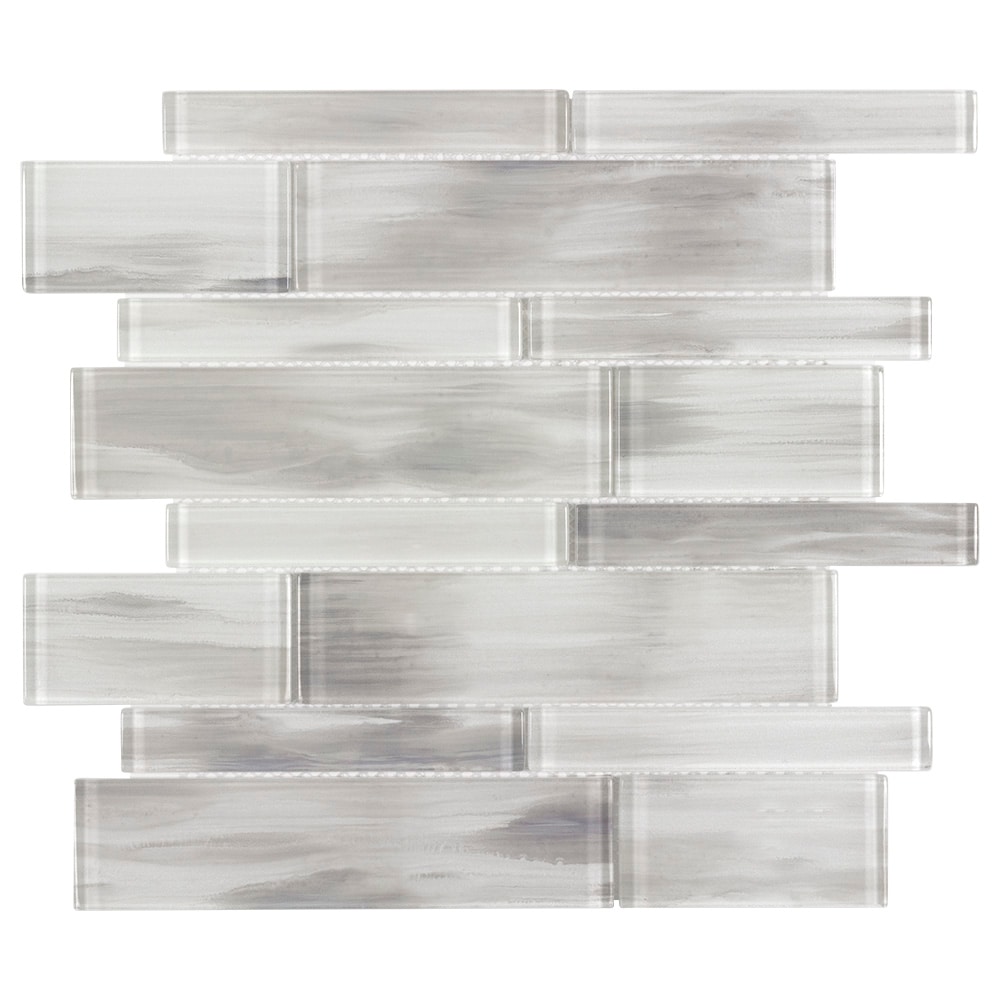 White 12-in x 12-in Glossy Glass Linear and Wall Tile (0.97-sq. ft/ Piece) | - Elida Ceramica LW0319041