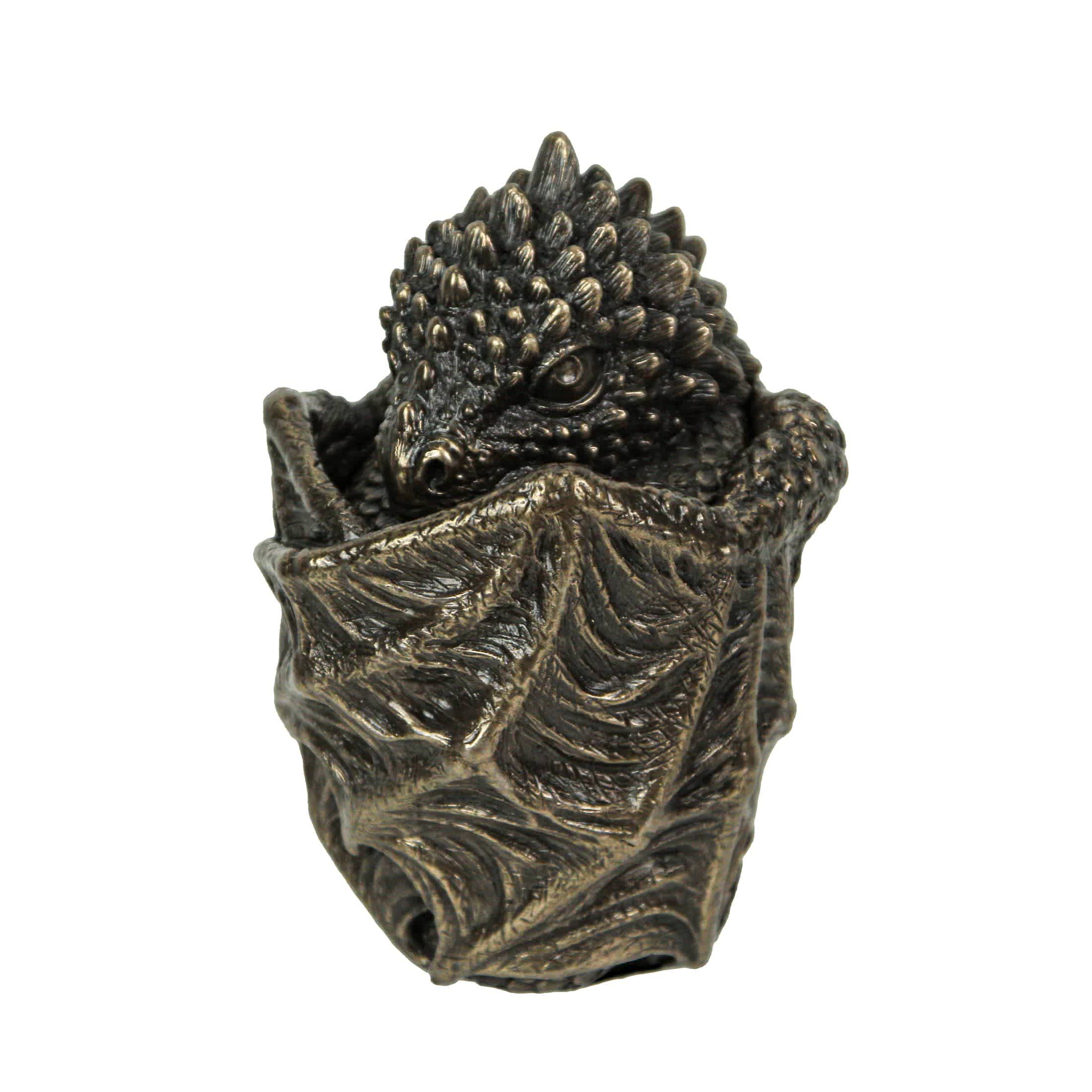 Veronese Design US-WU77987A1 Baby Dragon Resin Figurine Secret Stash Box Cast Bronze Finish 3.75 Inches High