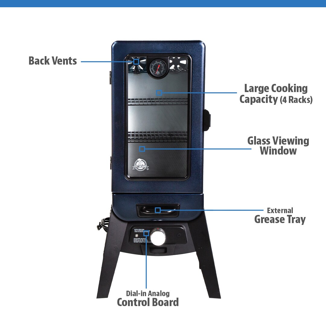 Ninja 180-Sq in Blue Smart Electric Smoker in the Electric Smokers  department at