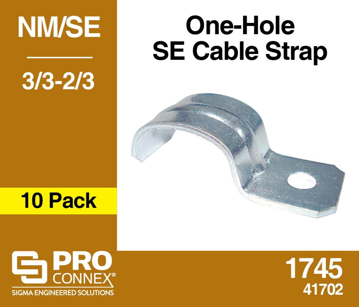 Sigma ProConnex Zinc-plated Steel One-hole Strap Conduit Fittings (10-Pack)  in the Conduit Fittings department at