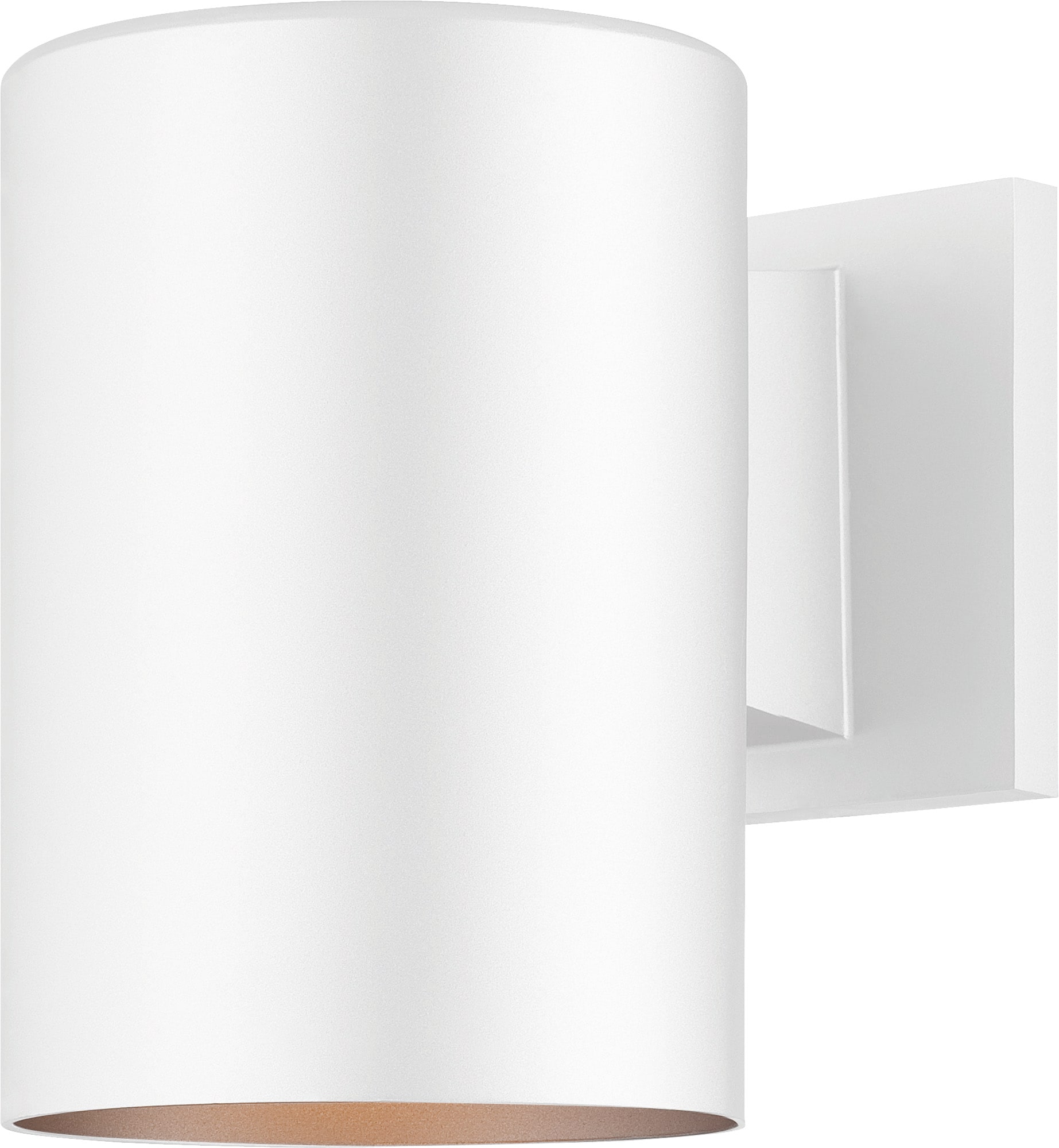 Volume Lighting V9225-6 7.25-in H Satin White Hardwired Integrated LED Outdoor Wall Light