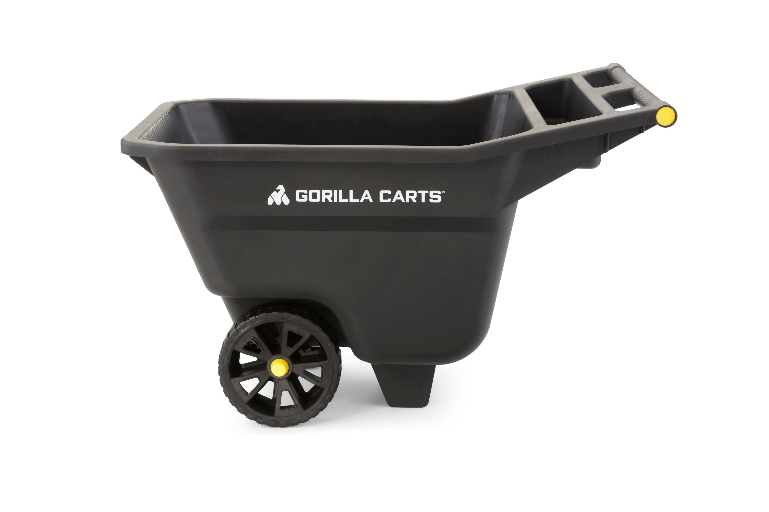 Gorilla Carts 5 Cu Ft Poly Yard Cart - Black, Maintenance-Free