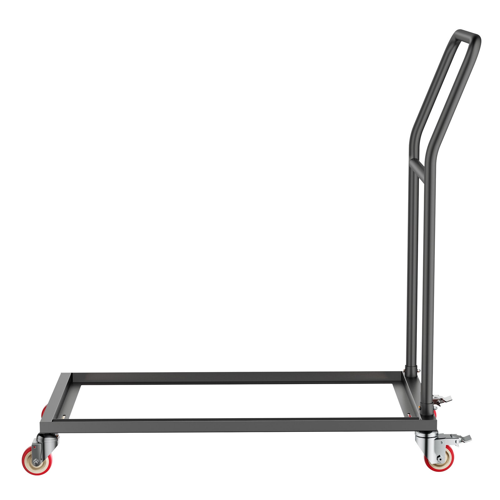 GIVIMO Folding Chair Rack 300-lb Capacity L-Shape Vertical Chair Cart for 25 Chairs Heavy-Duty Steel Chair Storage Dolly with Rubber Wheels Matte Black #LW108GIVSS3643