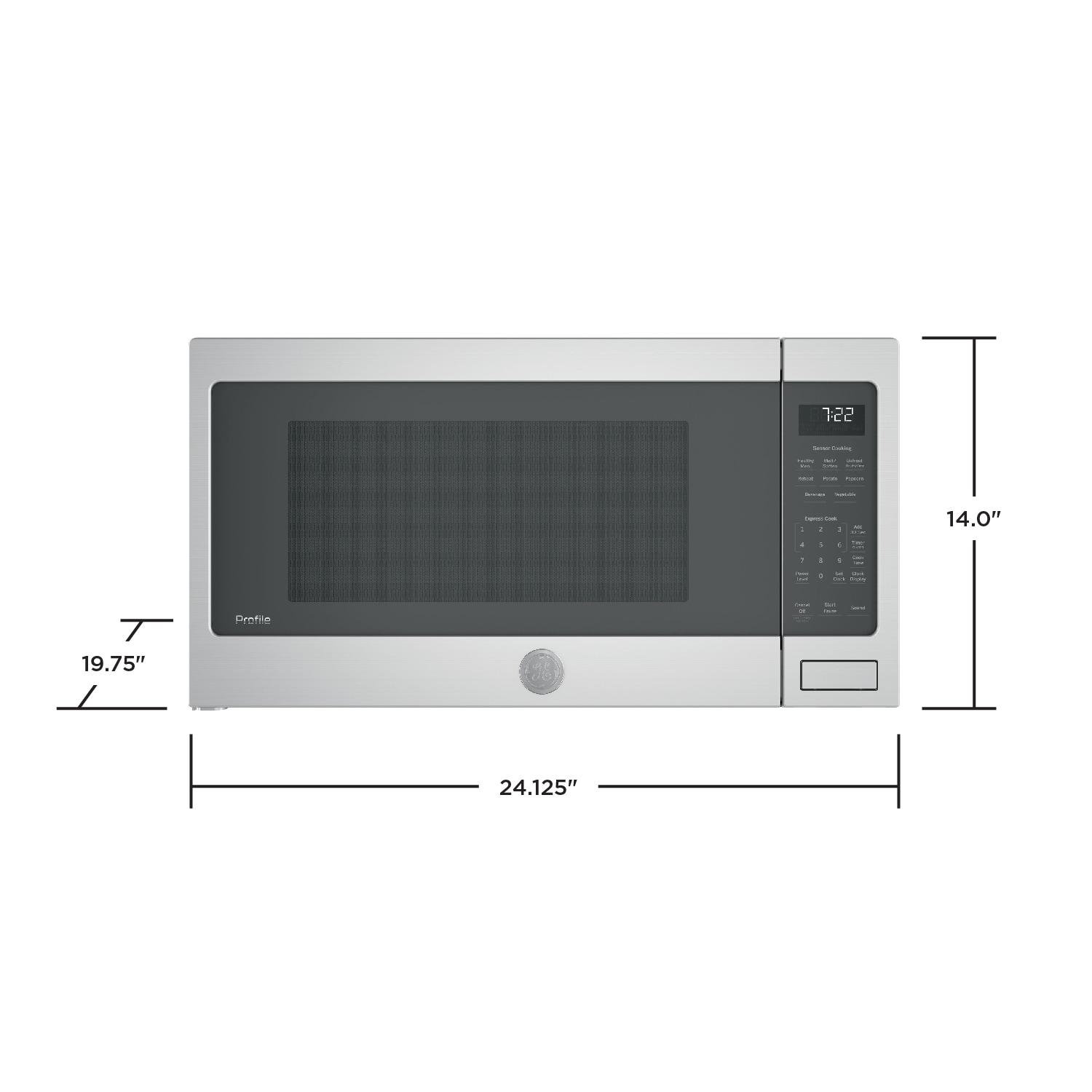 GE Profile - 2.2 Cu. Ft. Built-In Microwave - Gray 2KF for Sale in Katy