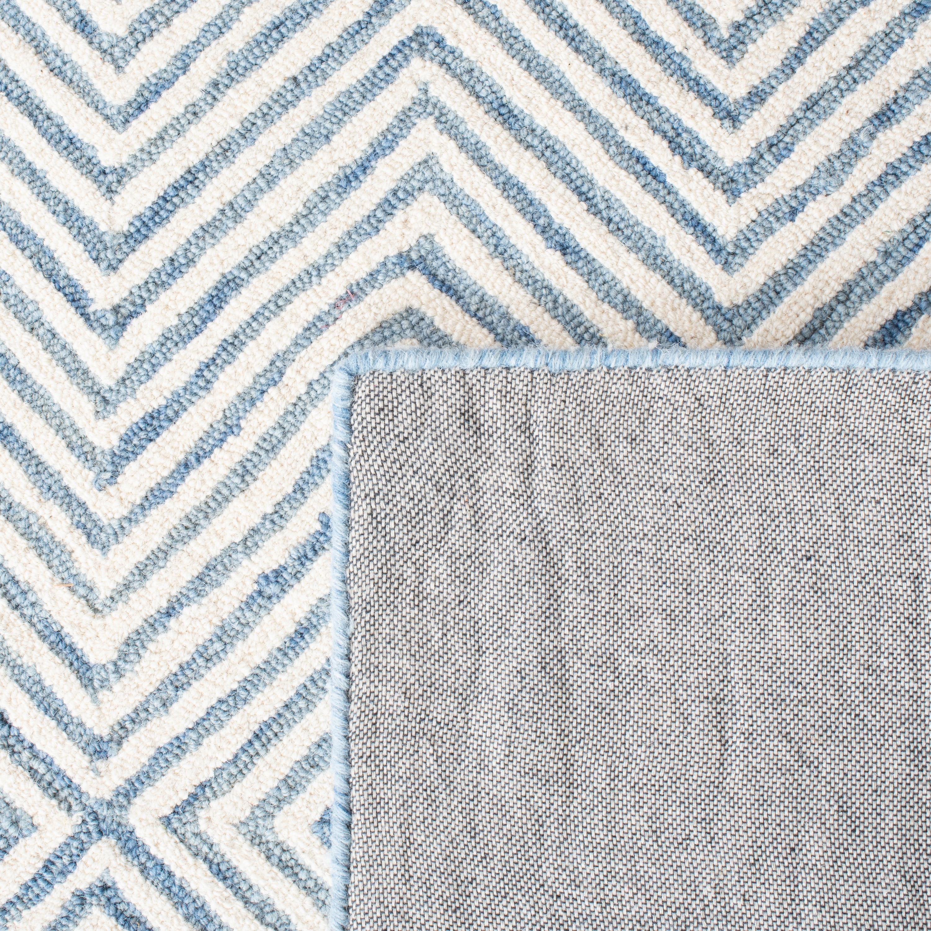 Hand-Tufted Artisan Wool Rug in Light Blue 8' x 10'