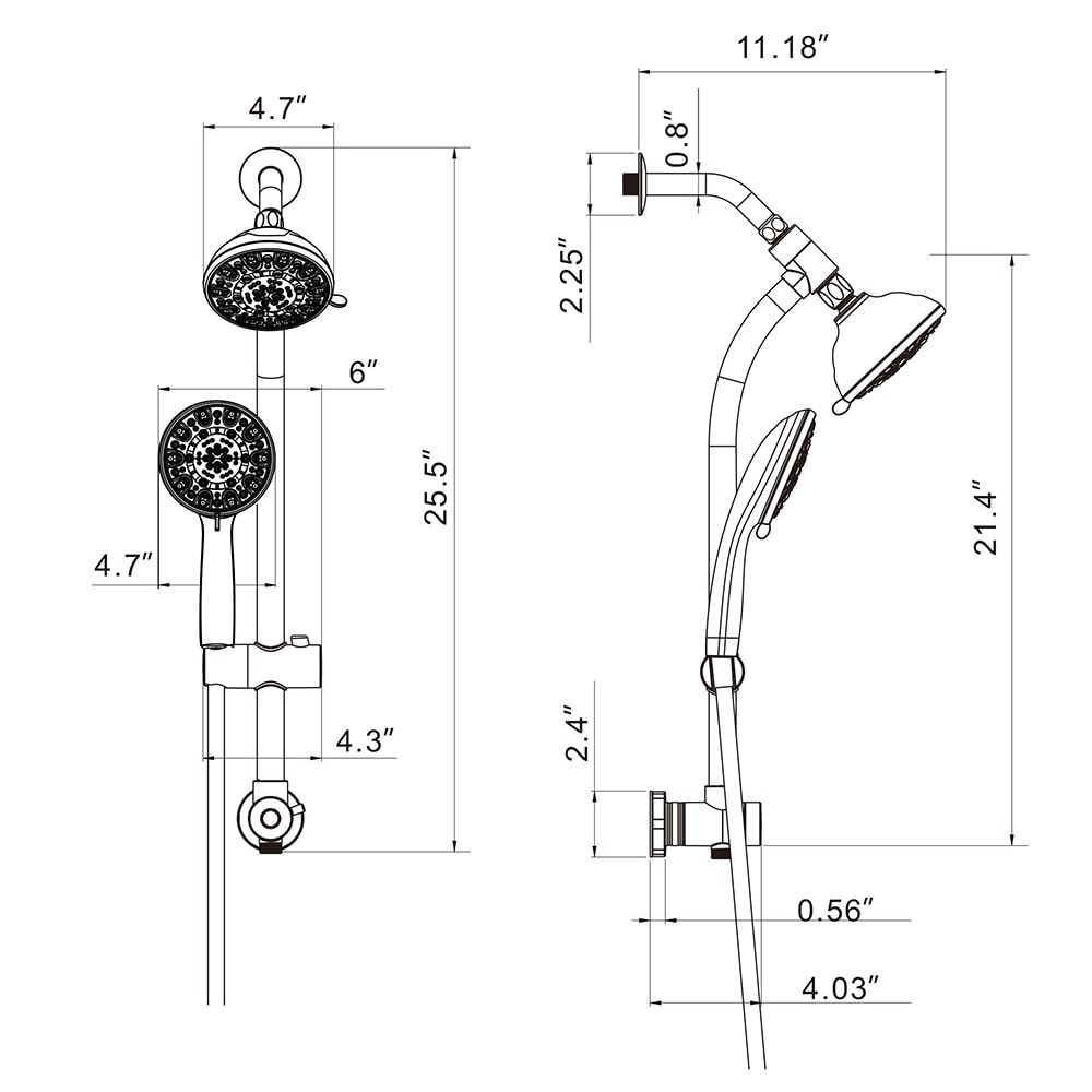 KICHAE KSLF17001-B Fixed-Showerhead - View #5