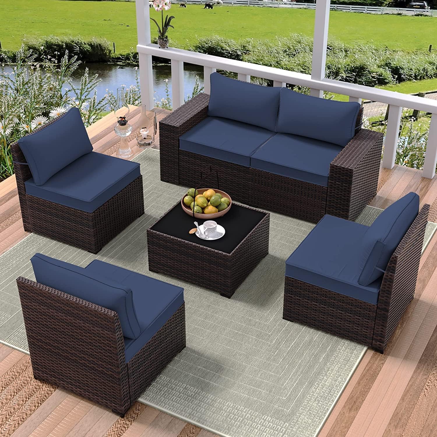 ALAULM LS-6PCS-NAVY Patio-Conversation-Sets - View #7
