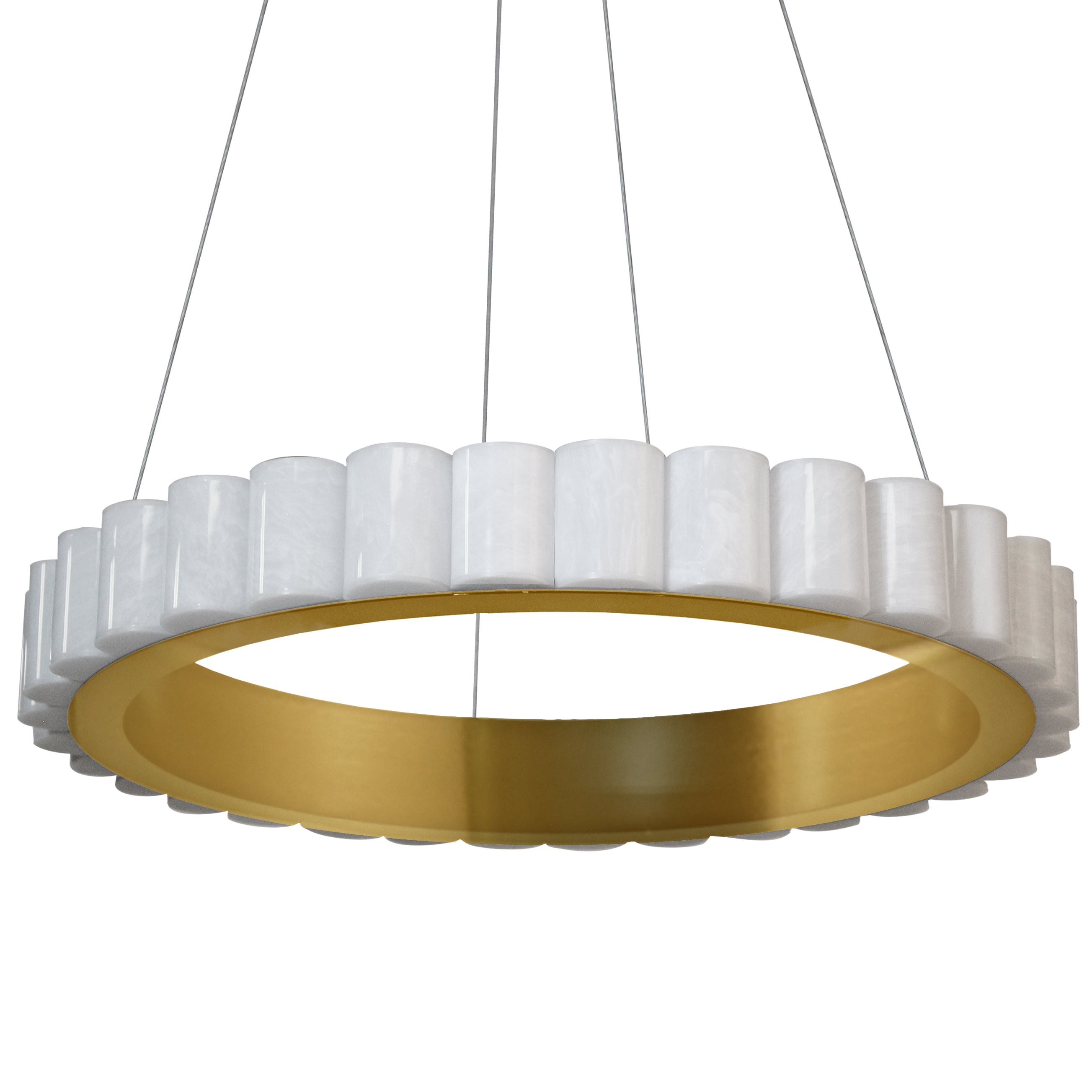 Celeste 1 -Light Brass LED Opal glass Acrylic Metal Chandelier