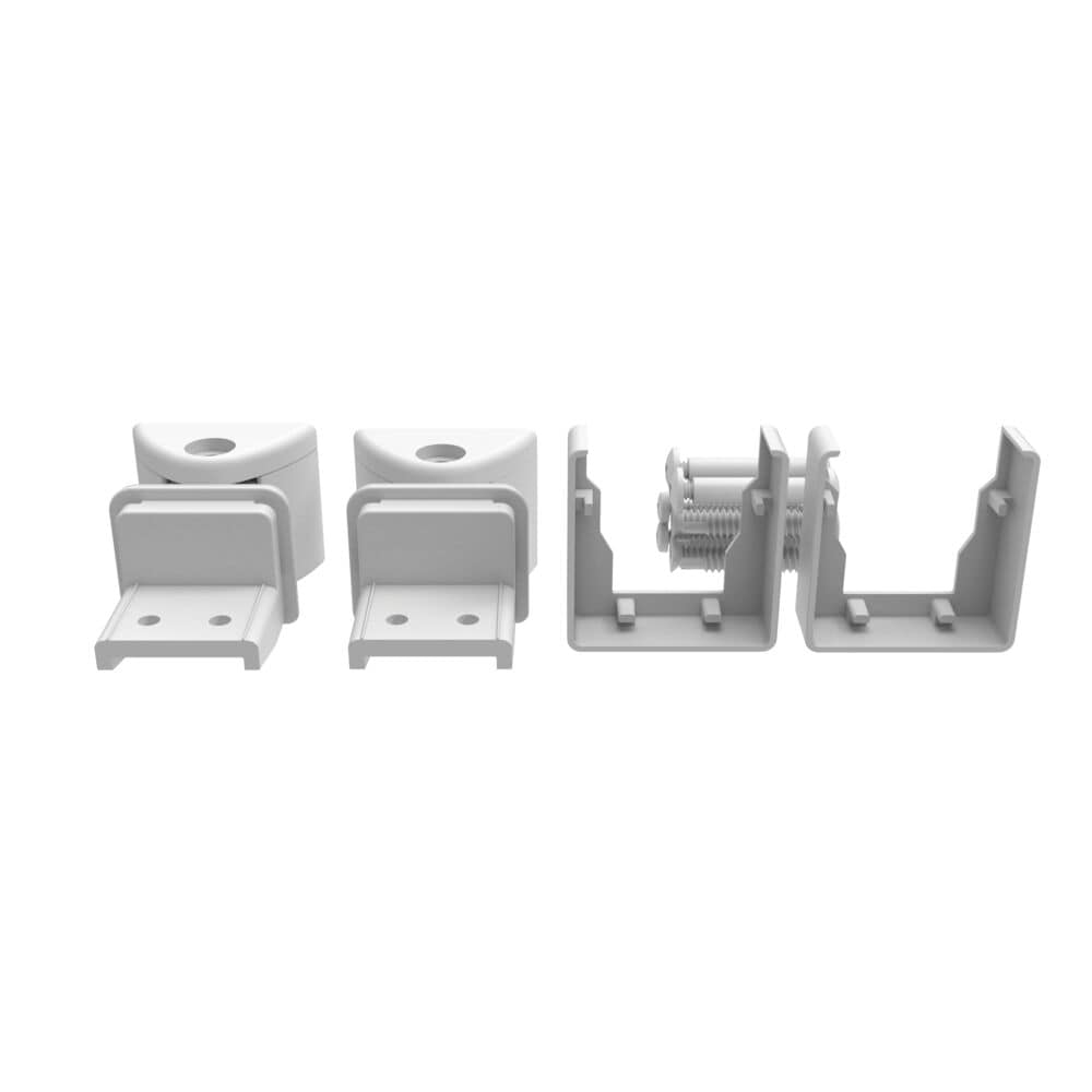 Freedom 73050449 7.52-in x 3.14-in VersaRail White Aluminum Angle adapter