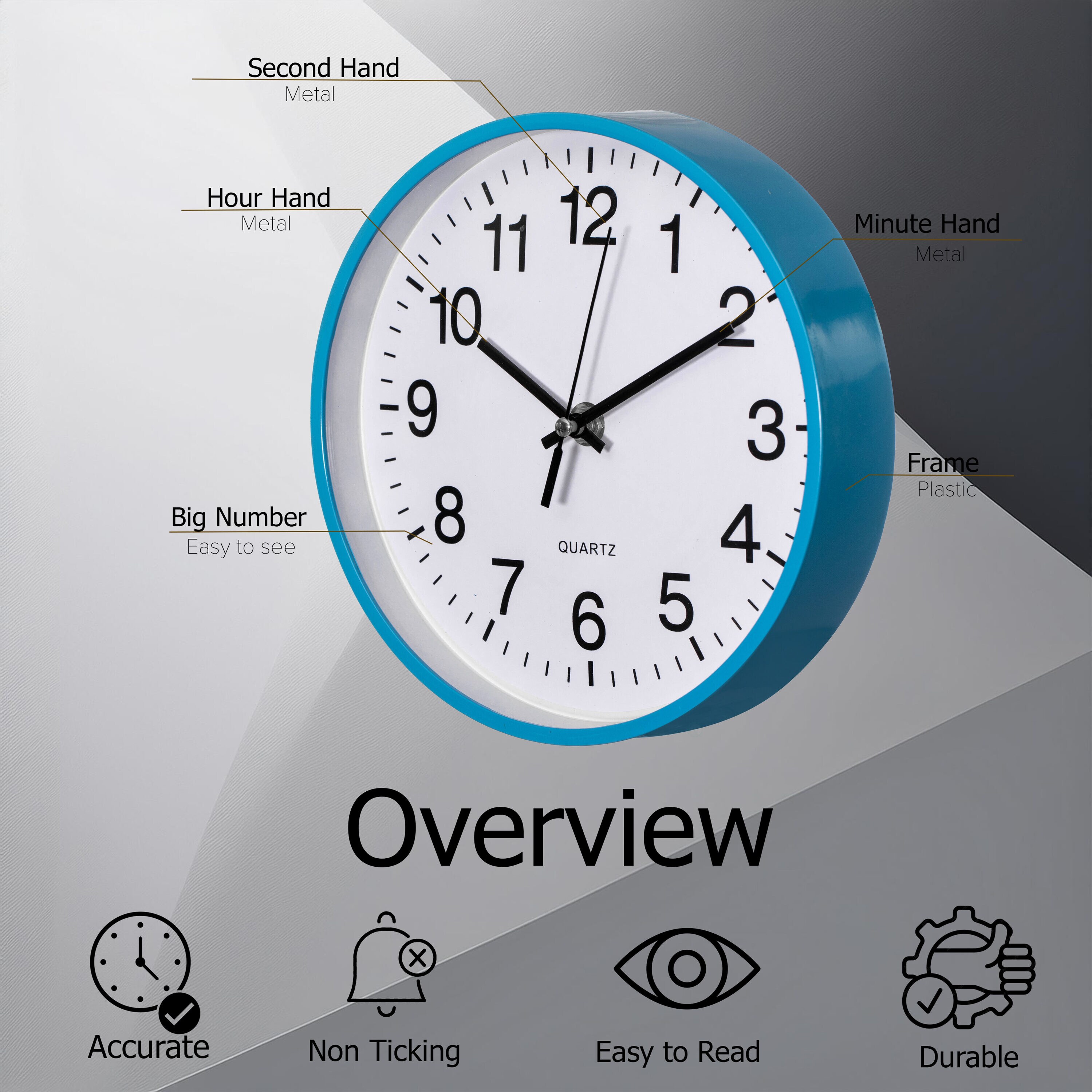 Clockswise QI004744.BL.8 Indoor-Outdoor-Clocks - View #3