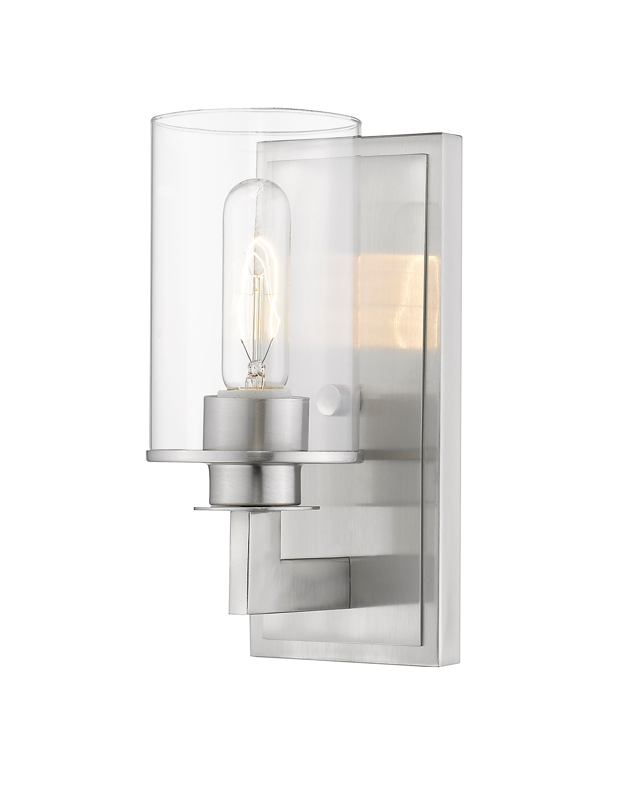 Z-Lite Savannah 4.5-in W 1-Light Brushed Nickel Modern/Contemporary Wall  Sconce Lowes.com