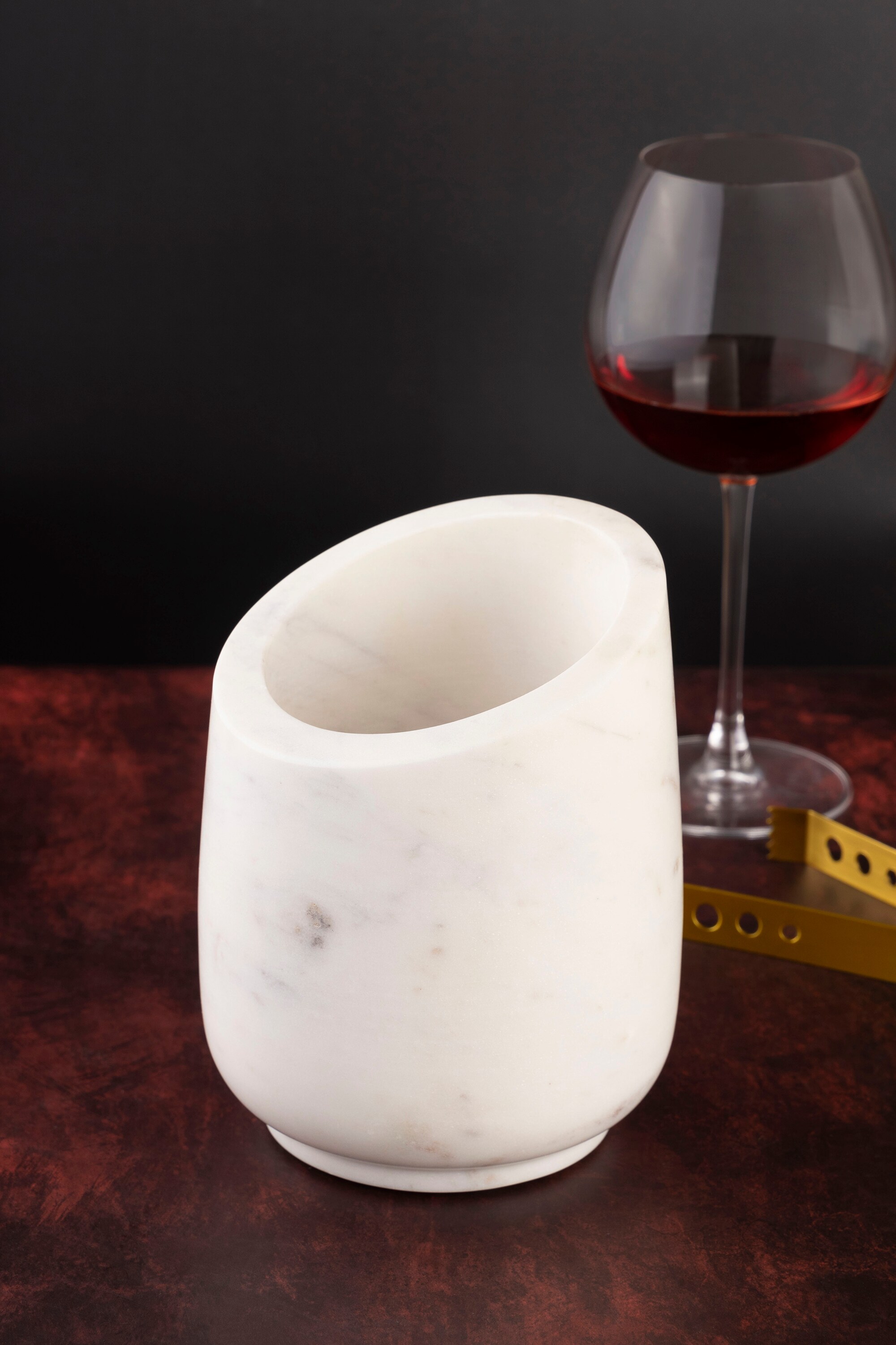 GAURI KOHLI Taraz Marble Wine Cooler - White