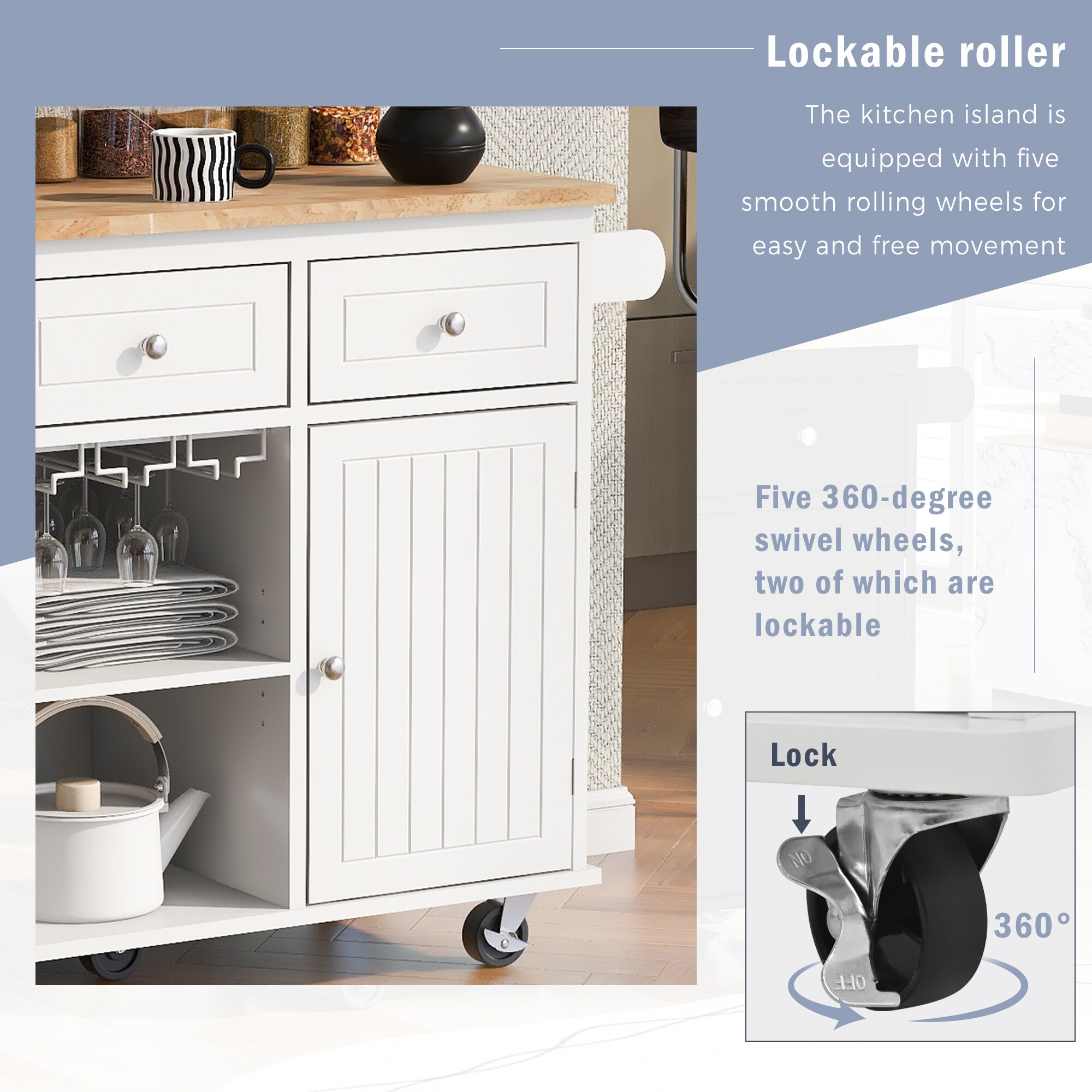 ModernLuxe L-WF305556AAW Kitchen-Furniture - View #3