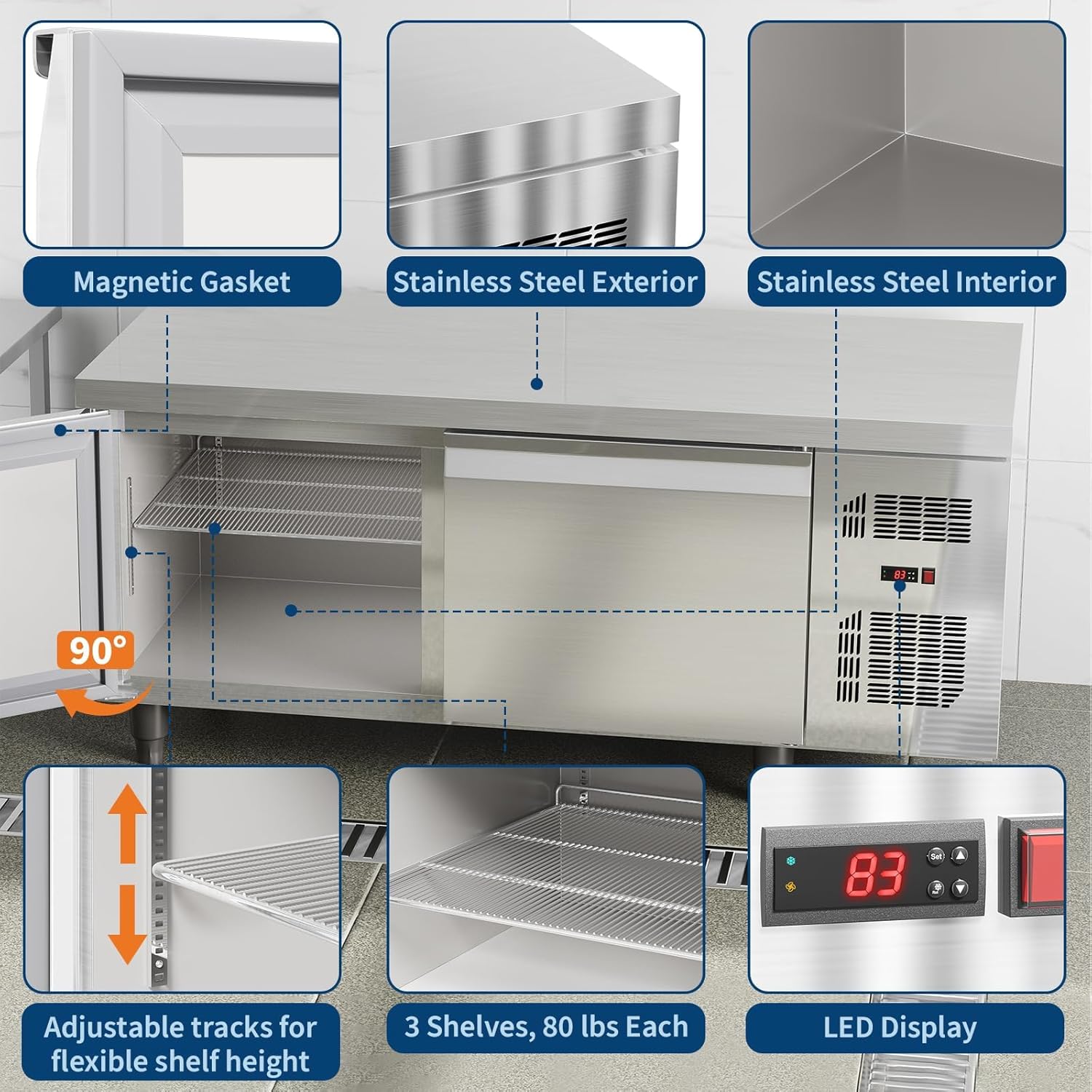 GAOMON LSPPJOK-TONX6DCV4P Commercial-Freezers - View #3
