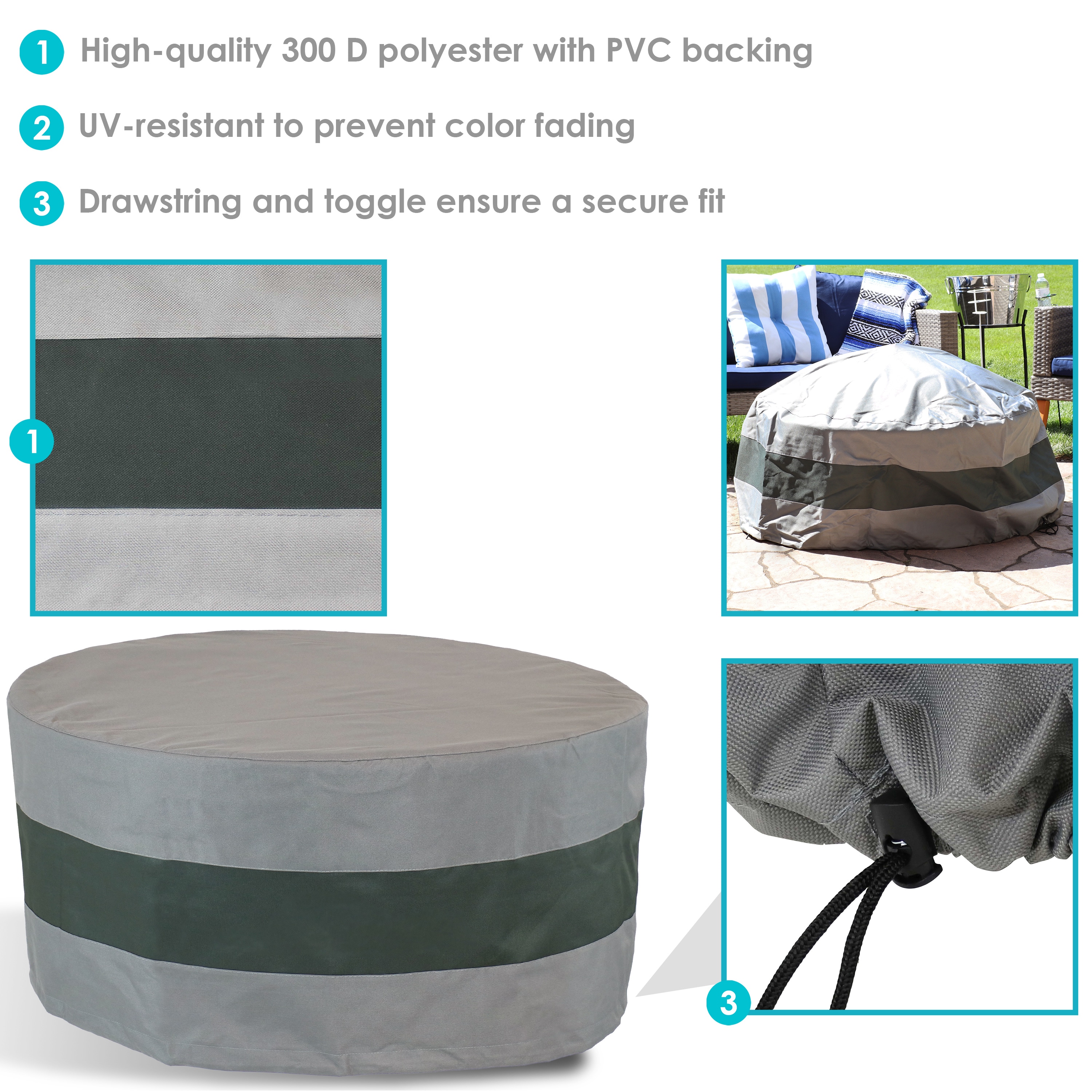 Sunnydaze Decor NY-227 Fire-Pit-Covers - View #5