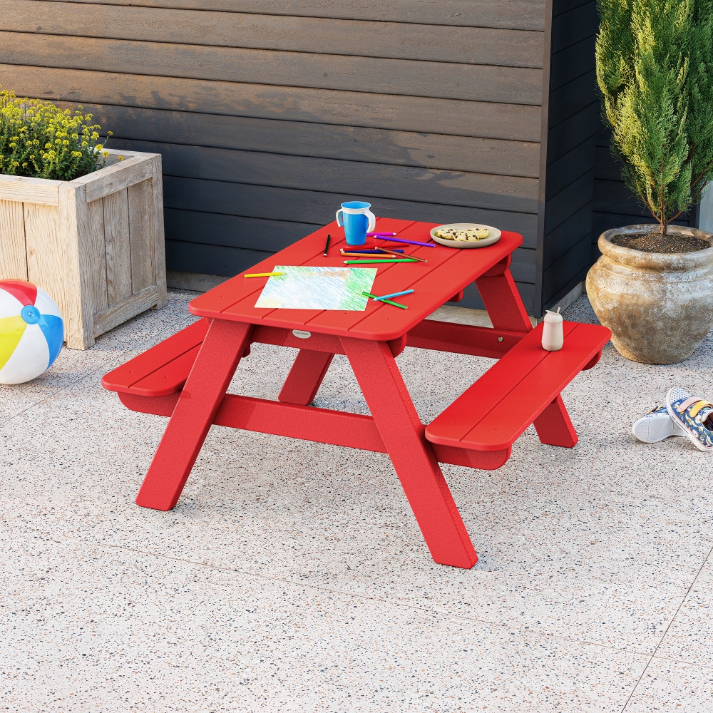POLYWOOD Kids Rectangle Outdoor Coffee Table 30 in W x 33 in L KT130SR at Lowes
