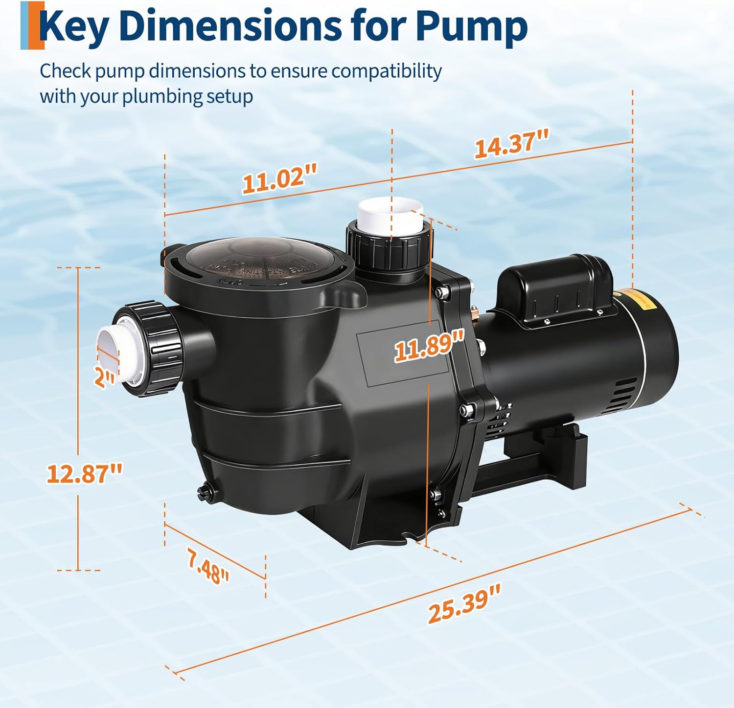 GAOMON Pool Pump- Double Voltage Pool Water Pump for Above Ground